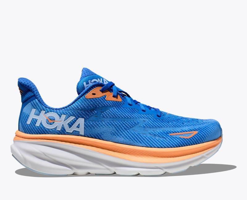 HOKA Mens Clifton 9 Shoes in Coastal Sky/All Aboard, Size 13 Product Image