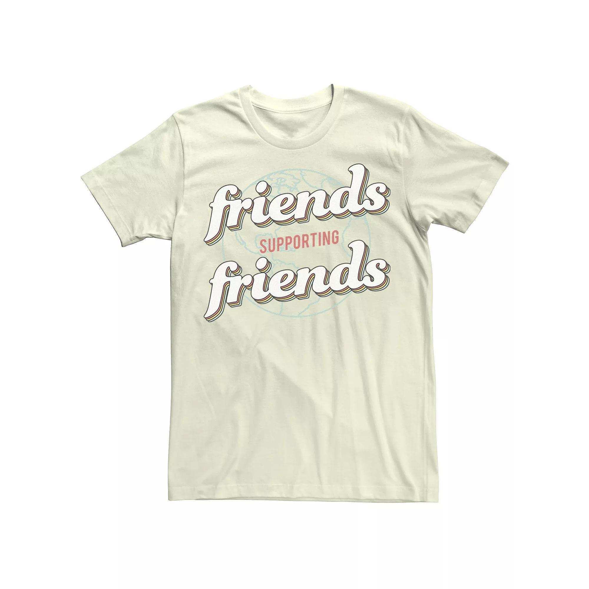 Men's Friends Supporting friends Tee, Size: Medium, Natural Product Image