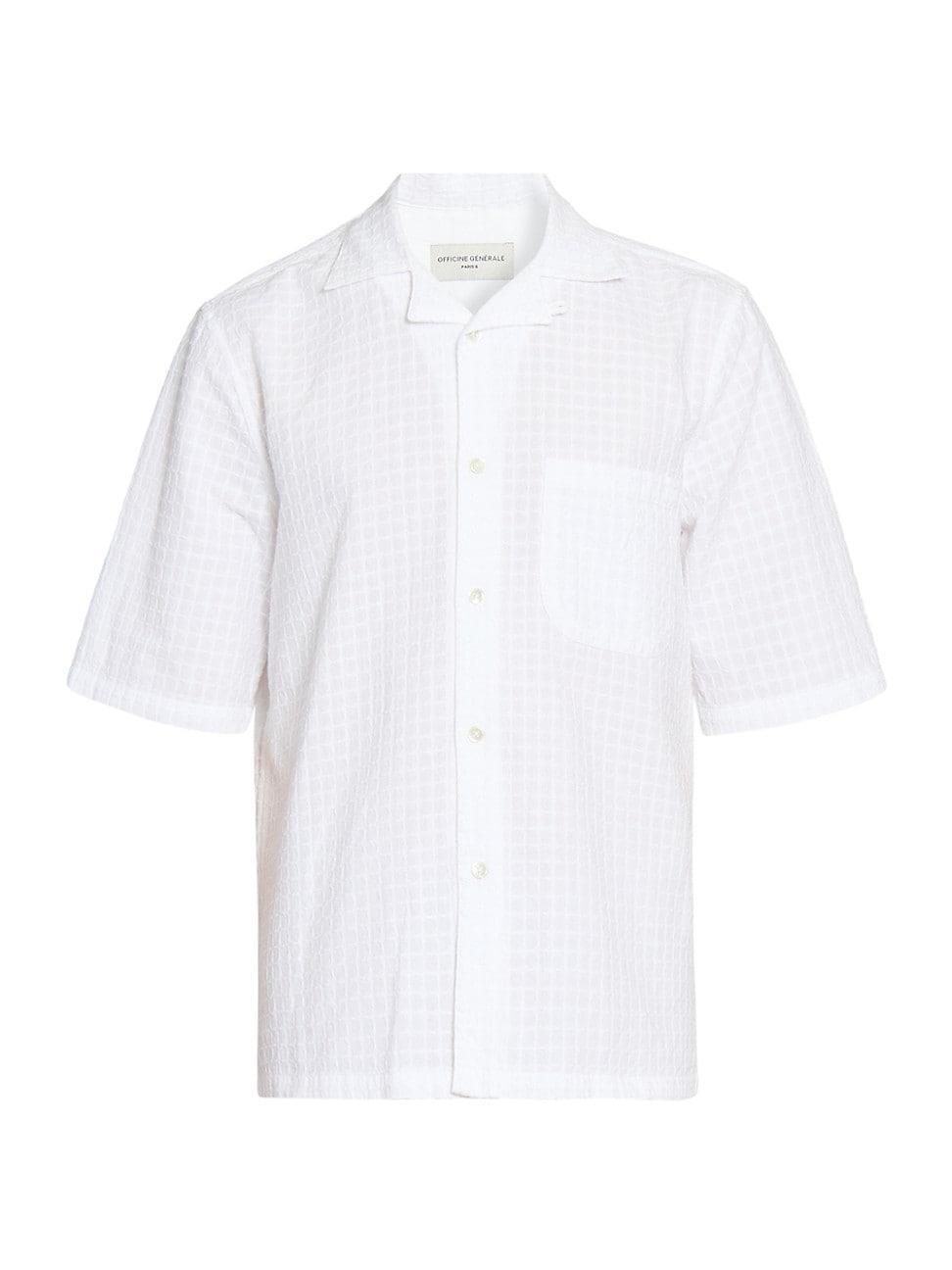 Mens Eren Cotton Lace Button-Front Shirt Product Image