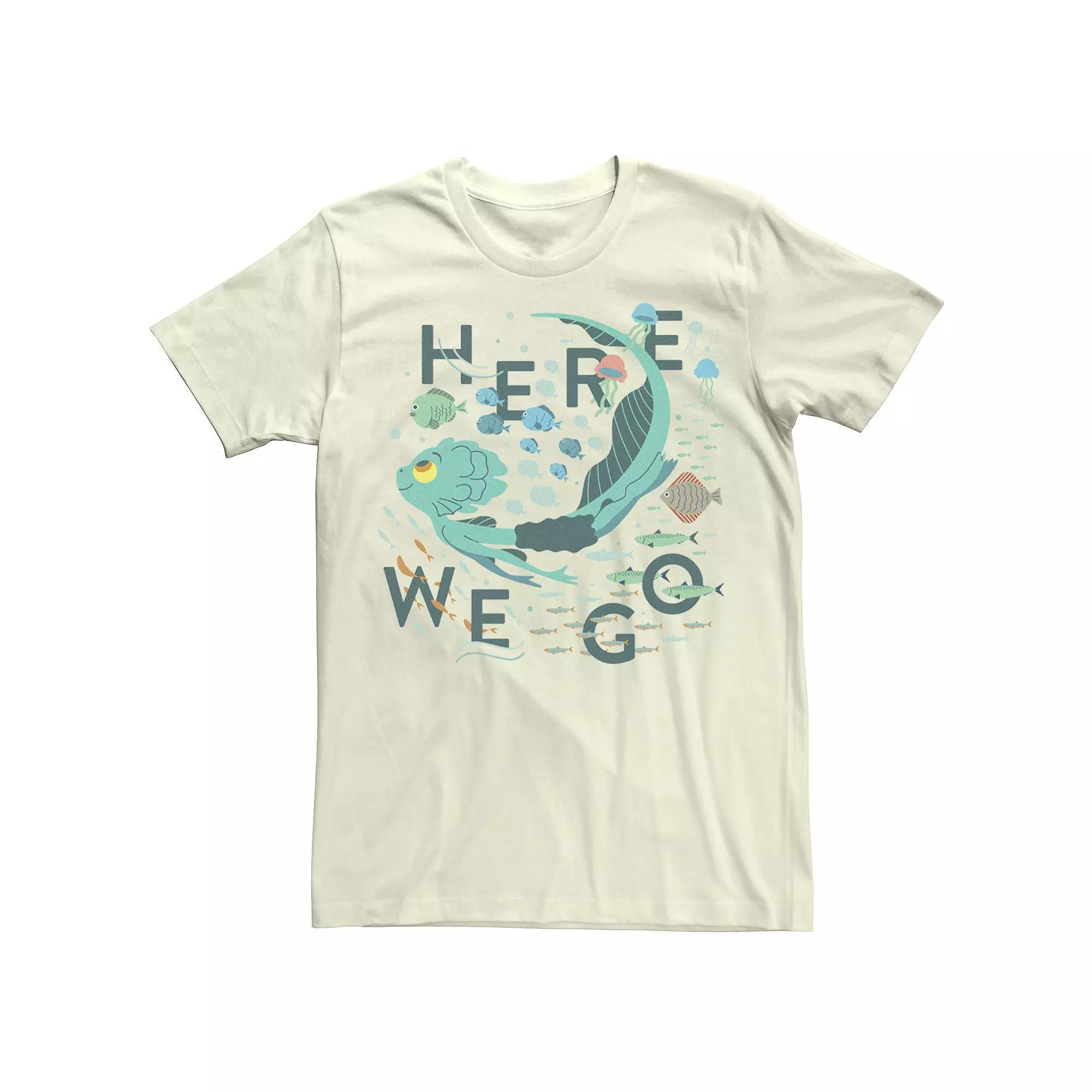 Disney / Pixar's Luca Men's Here We Go Tee, Size: Large, Natural Product Image