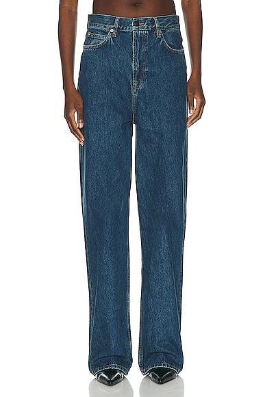 WARDROBE.NYC Low Rise Jean in Blue Product Image