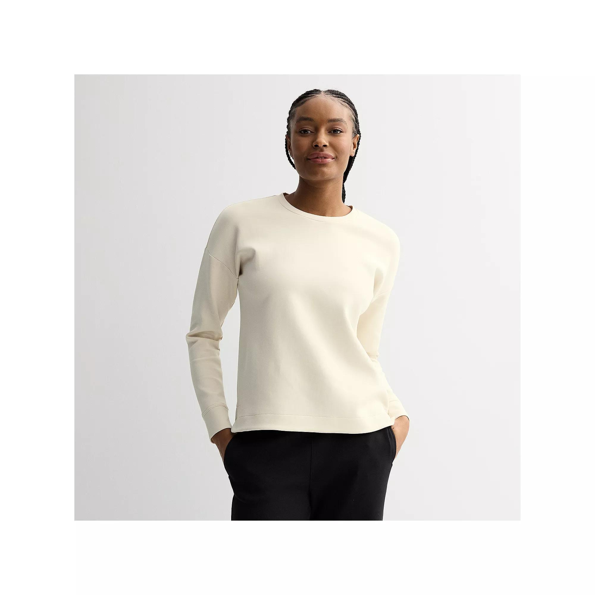 Women's Tek Gear® Ultracomfort Crewneck Top, Size: XS, White Product Image