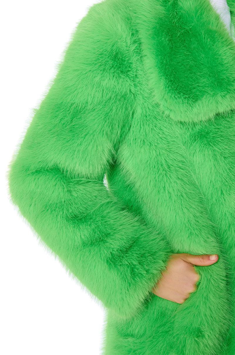 CADENCE FAUX FUR LONG JACKET Product Image