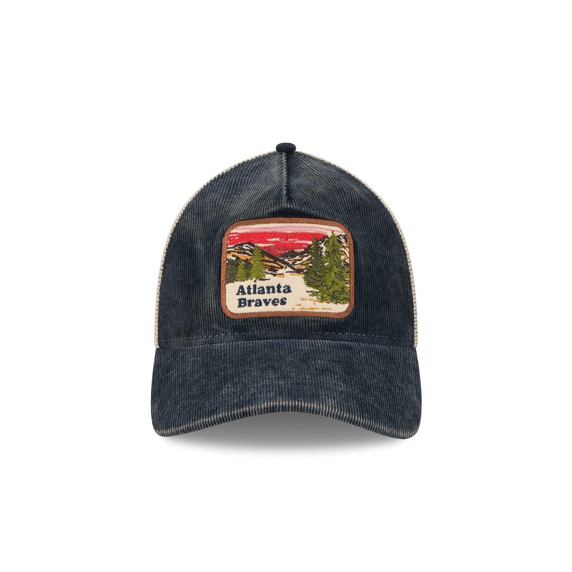 Atlanta Braves Vintage Landscape 9TWENTY A-Frame Trucker Hat Male Product Image