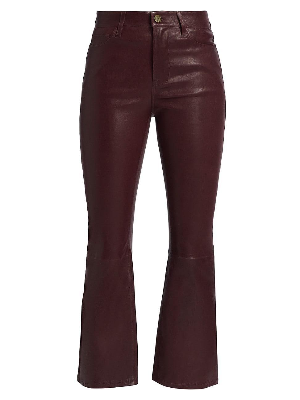 Womens Le Crop Leather Mini Boot Pants Product Image