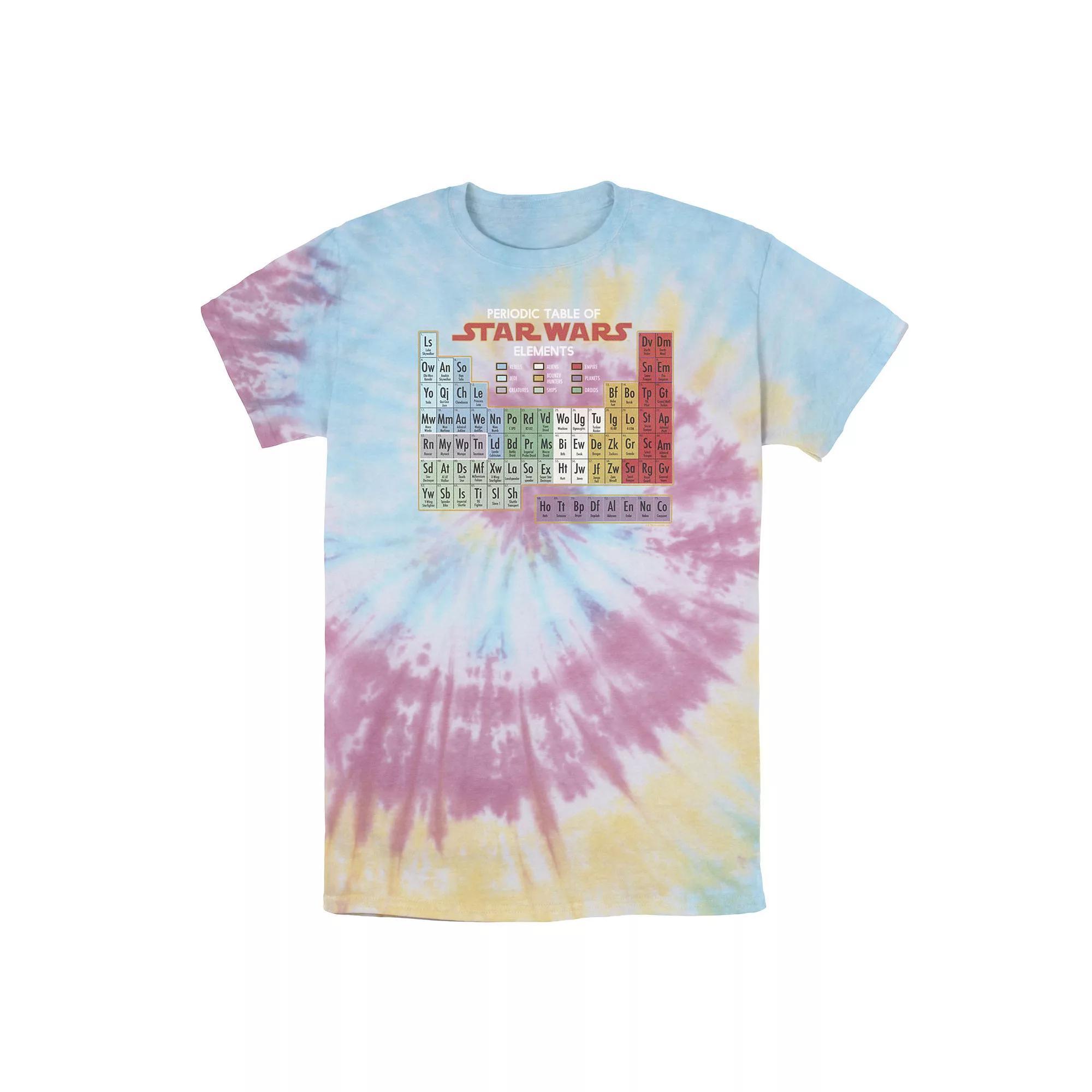 Men's Star Wars Periodic Table of Elements Tee, Size: Small, Blue Pink Light Yellow Product Image