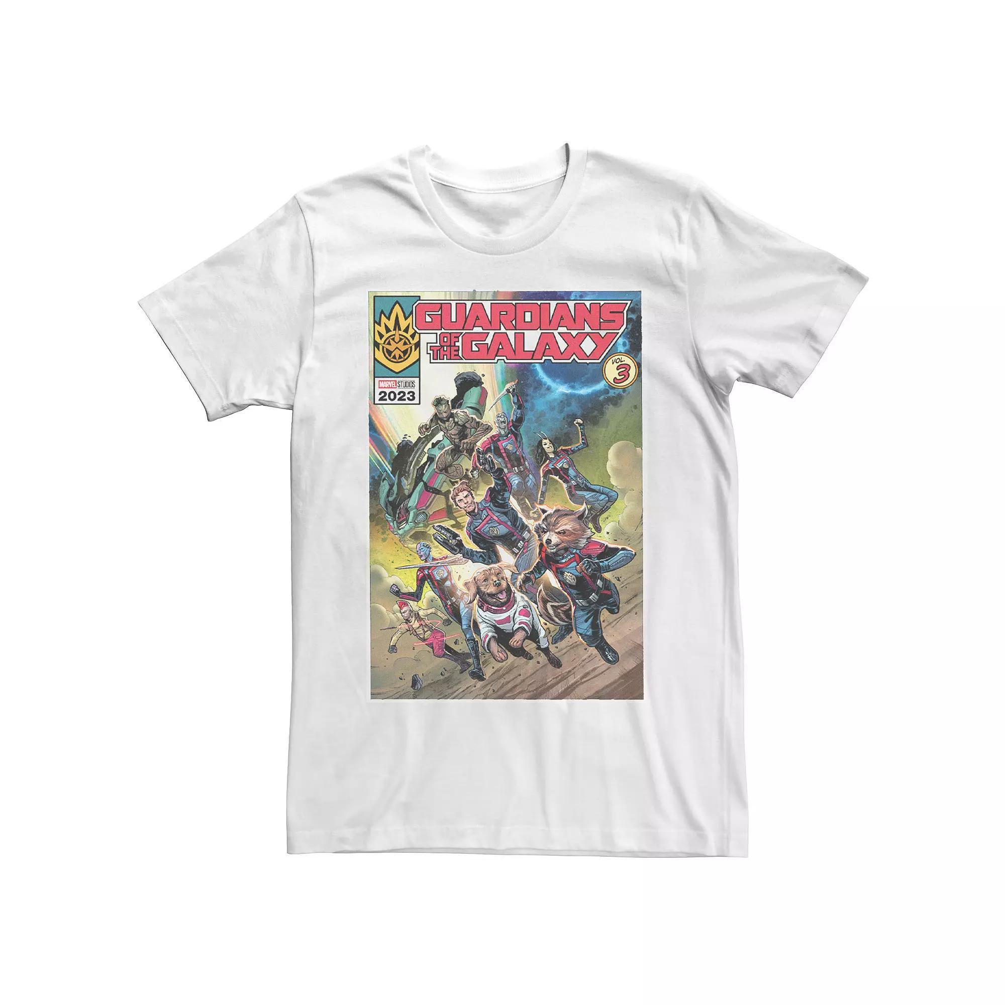 Men's Marvel Guardians Of The Galaxy Vol. 3 Action Comic Cover Graphic Tee,  Product Image