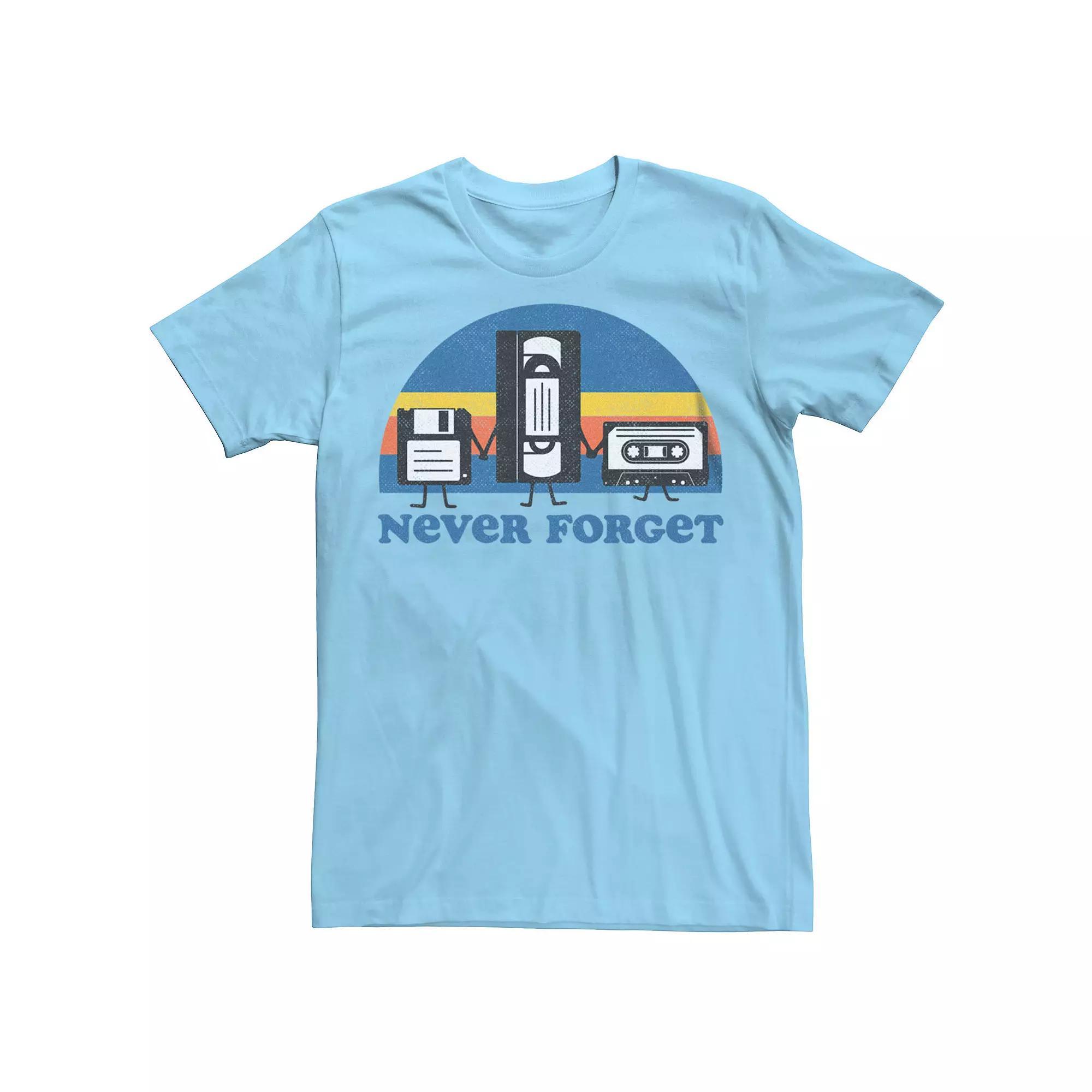 Men's Never Forget Retro Media Graphic Tee, Size: Medium, Natural Product Image