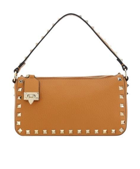 VALENTINO GARAVANI Rockstud-embellished Tote Bag In Brown Product Image