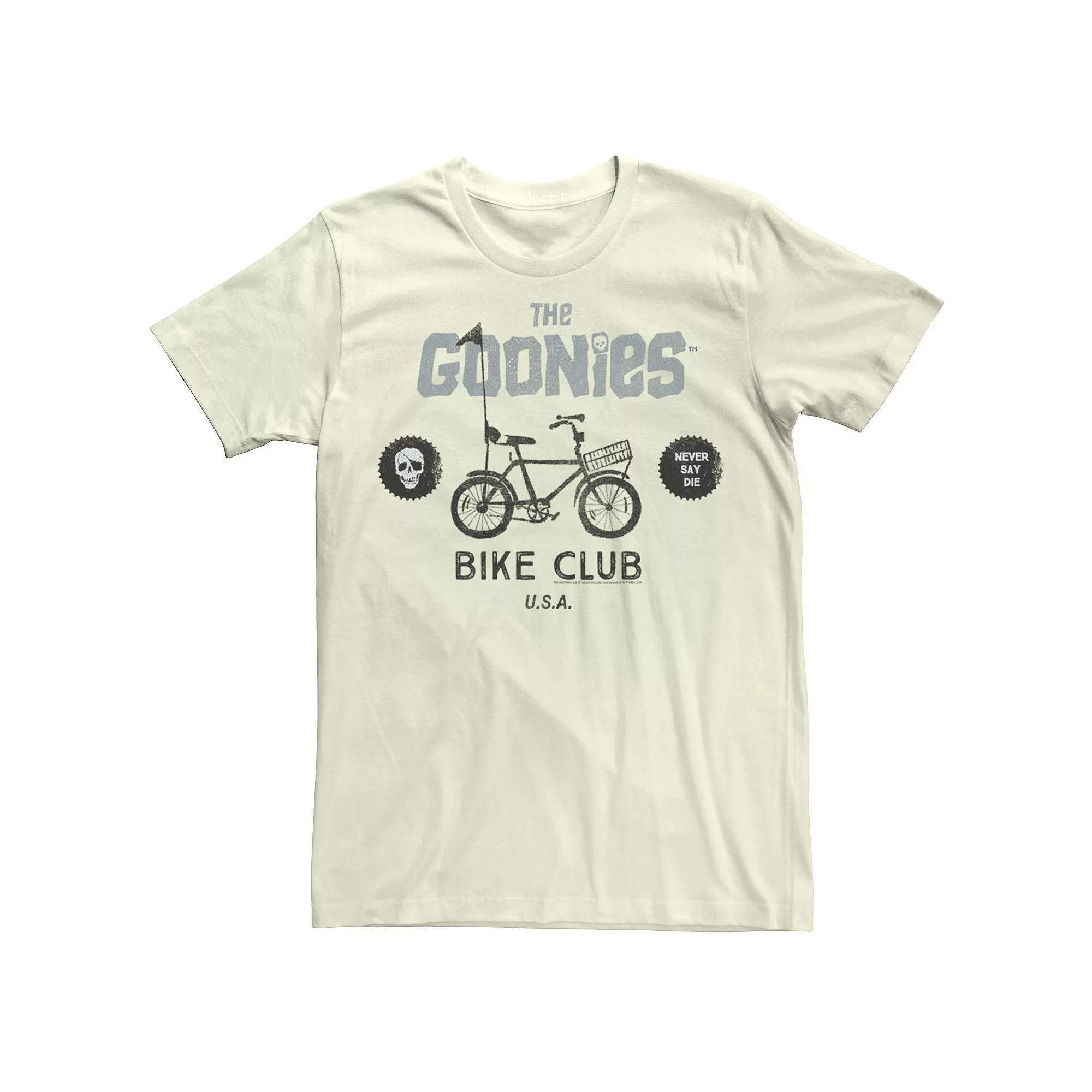 Men's The Goonies Bike Club Never Say Die Text Tee,  Product Image