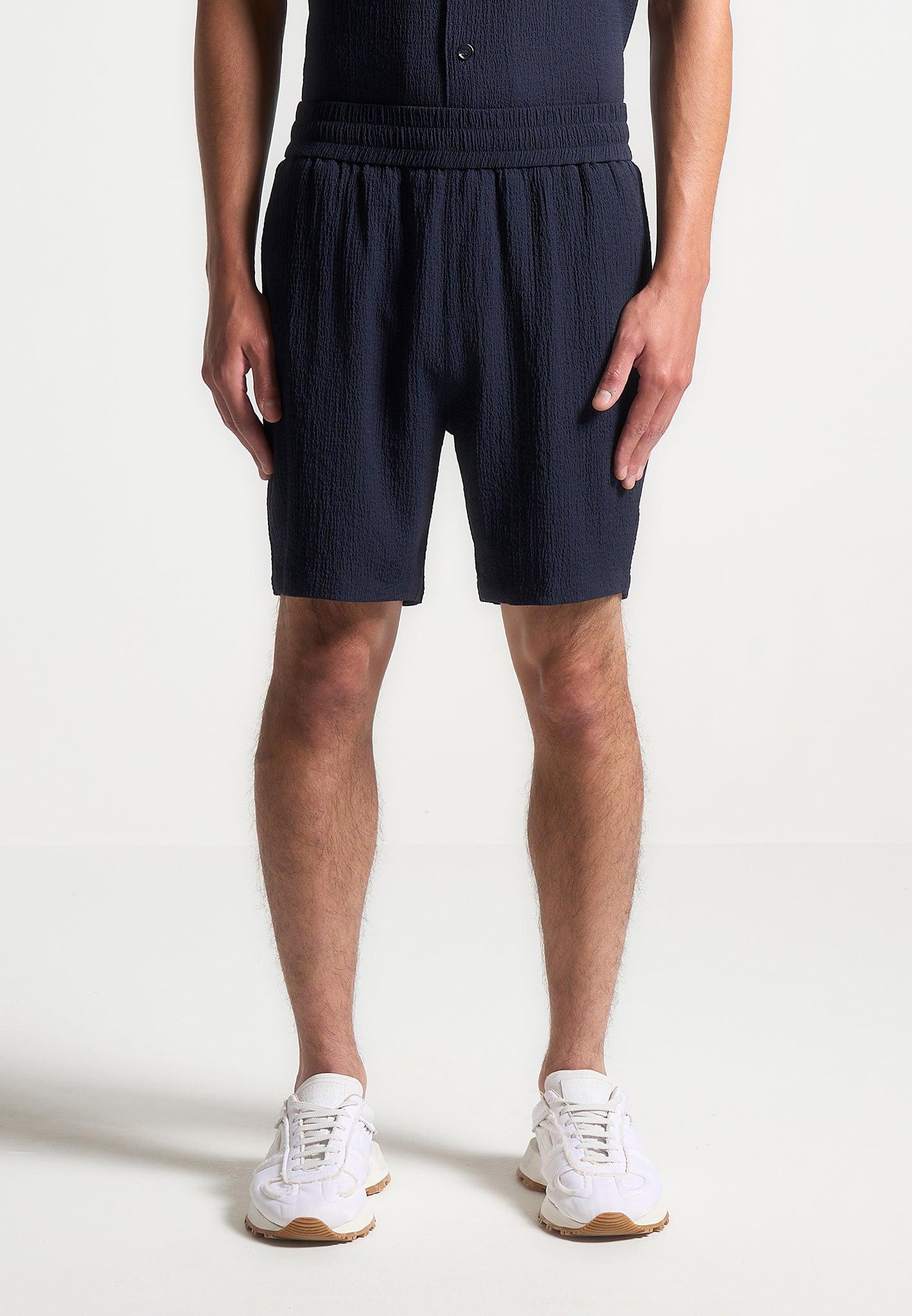 Seersucker Shorts - Navy Male Product Image