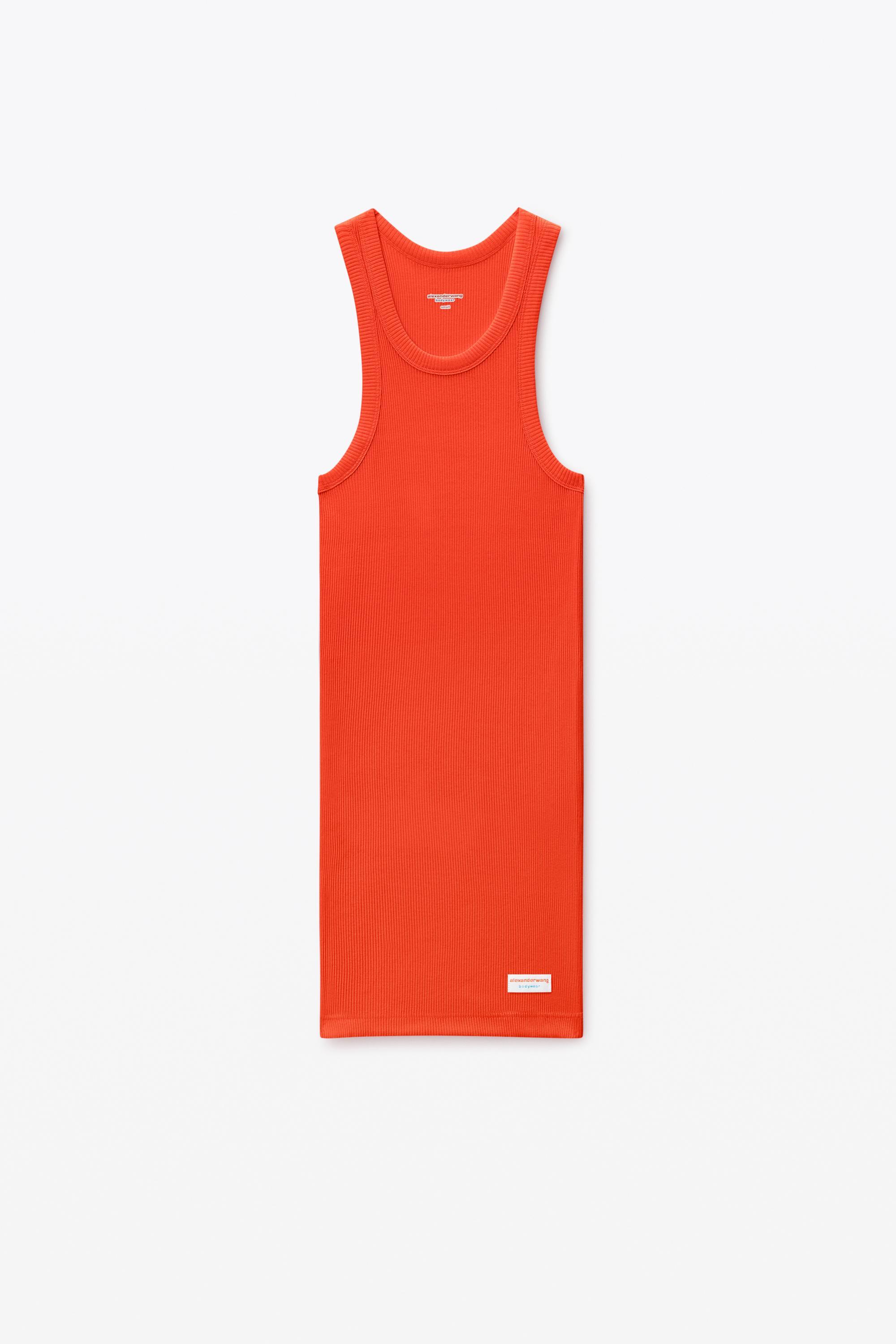 Racer Tank Loungewear Dress In Ribbed Cotton Product Image