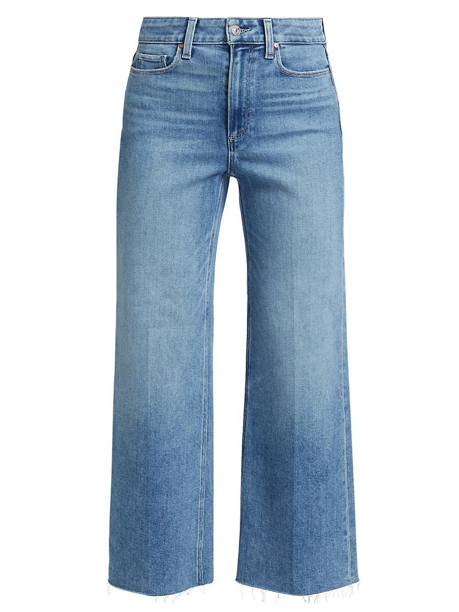 Womens Anessa High-Rise Raw Hem Crop Jeans Product Image