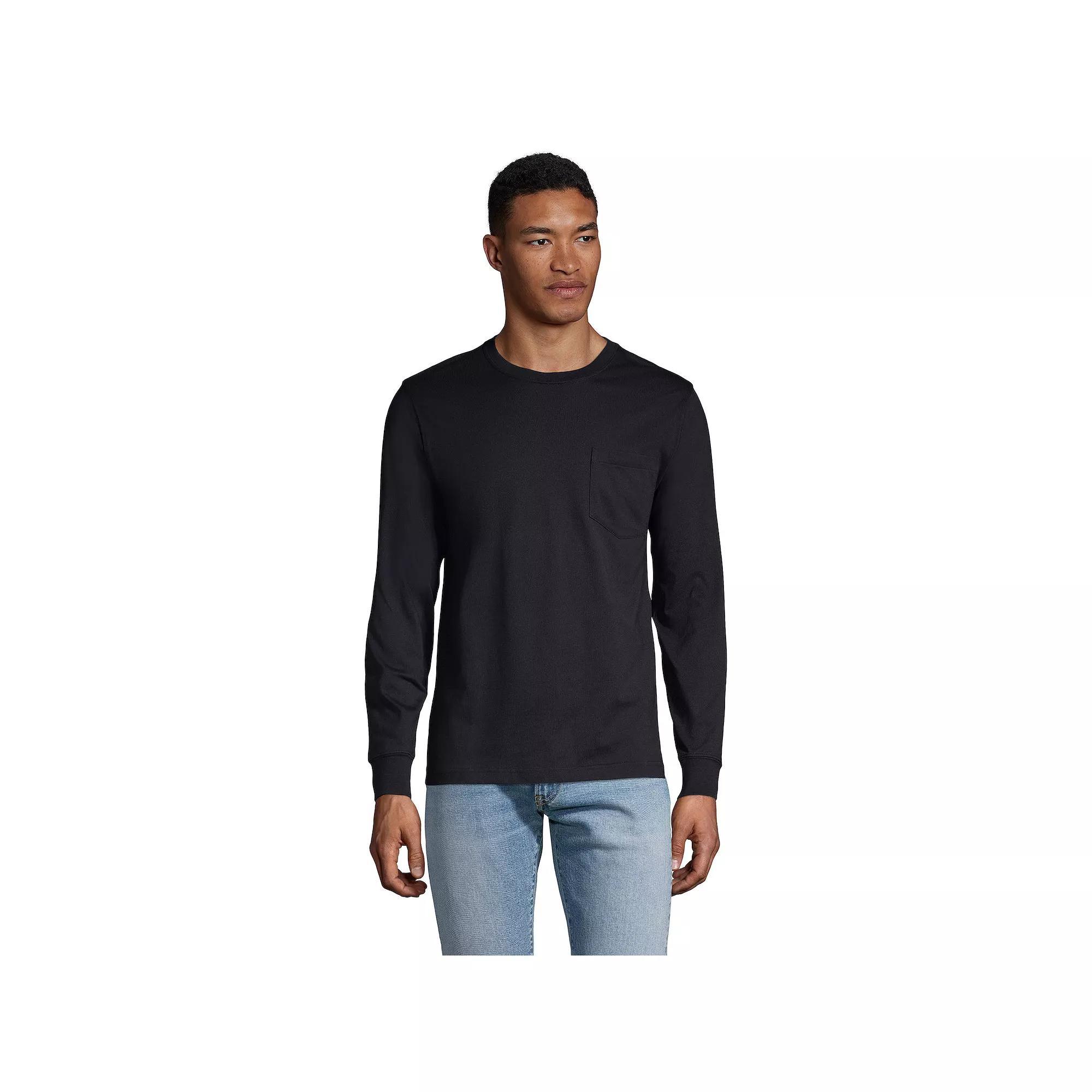 Big & Tall Lands' End Super-T Pocket Tee, Men's,  Product Image