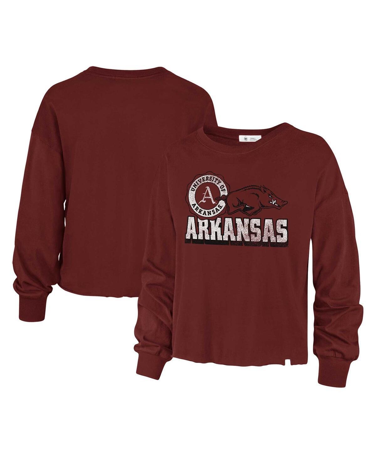 Womens 47 Cardinal Arkansas Razorbacks Bottom Line Parkway Long Sleeve T-Shirt Product Image