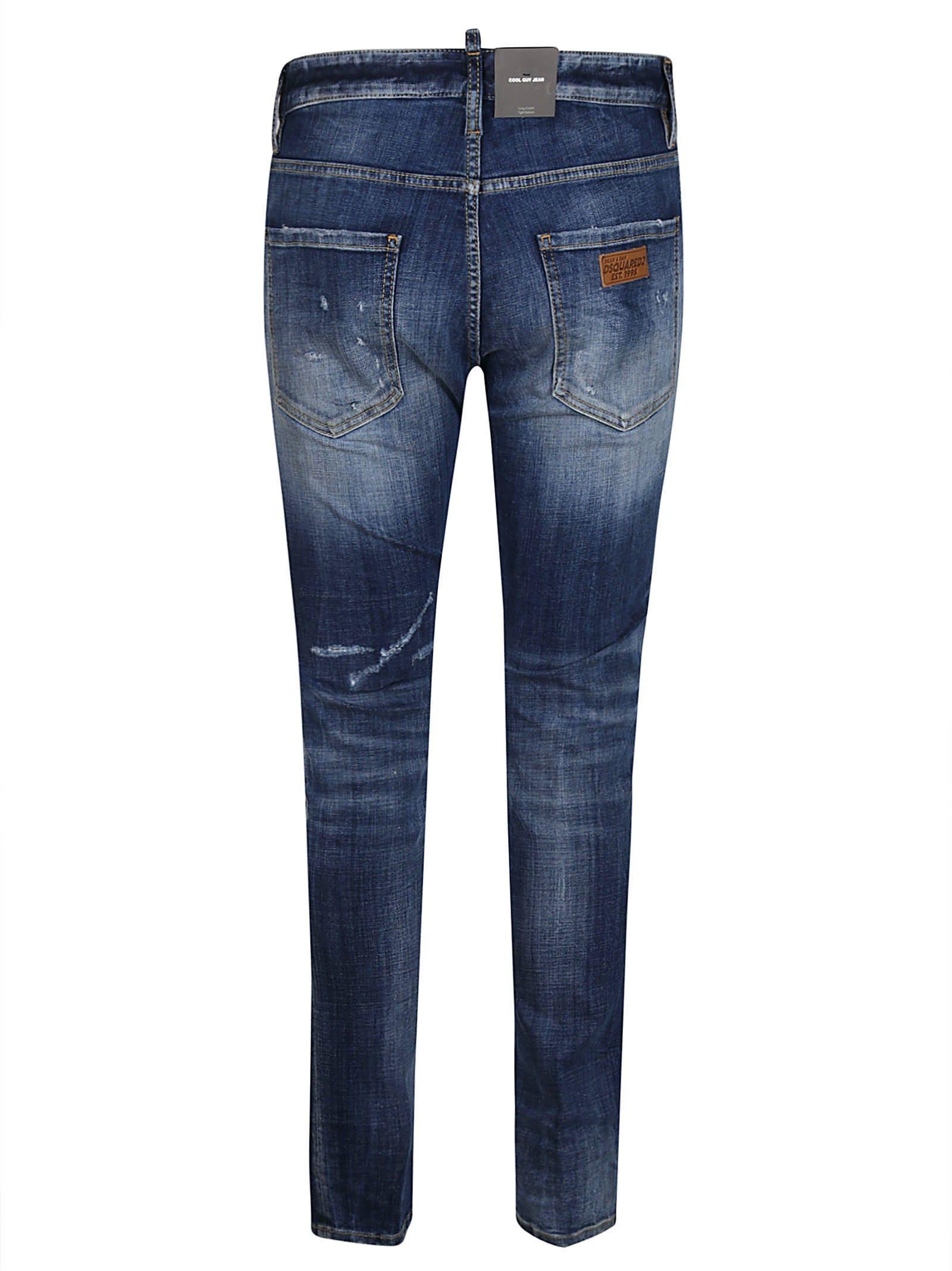 DSQUARED2 Distressed Skinny Jeans In Blue Product Image