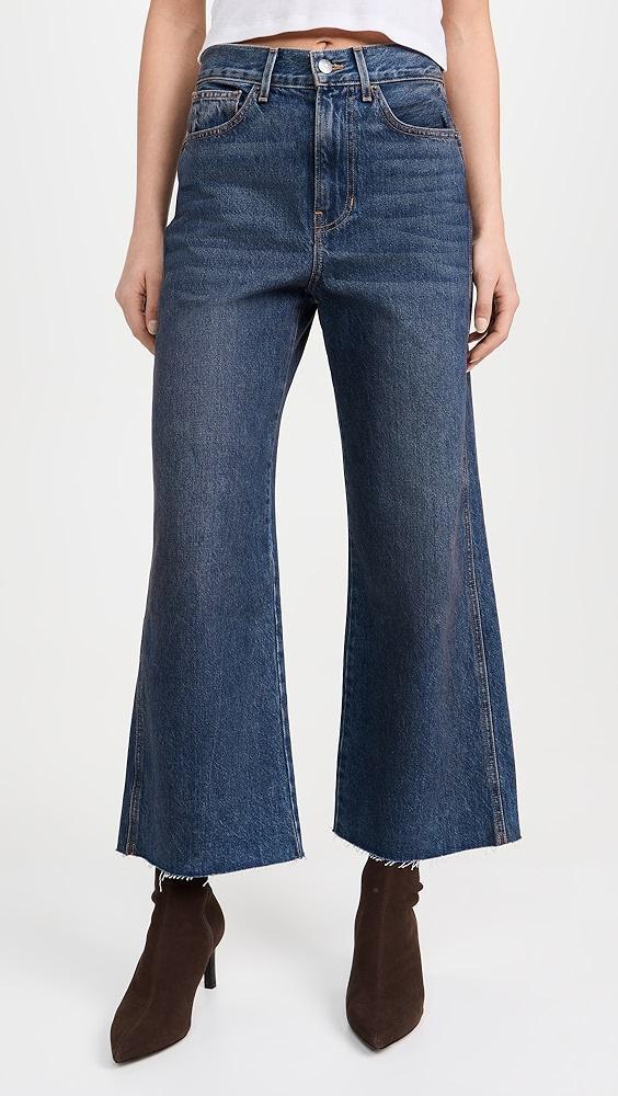 Veronica Beard Jean Taylor Cropped High Rise Wide Jeans | Shopbop Product Image