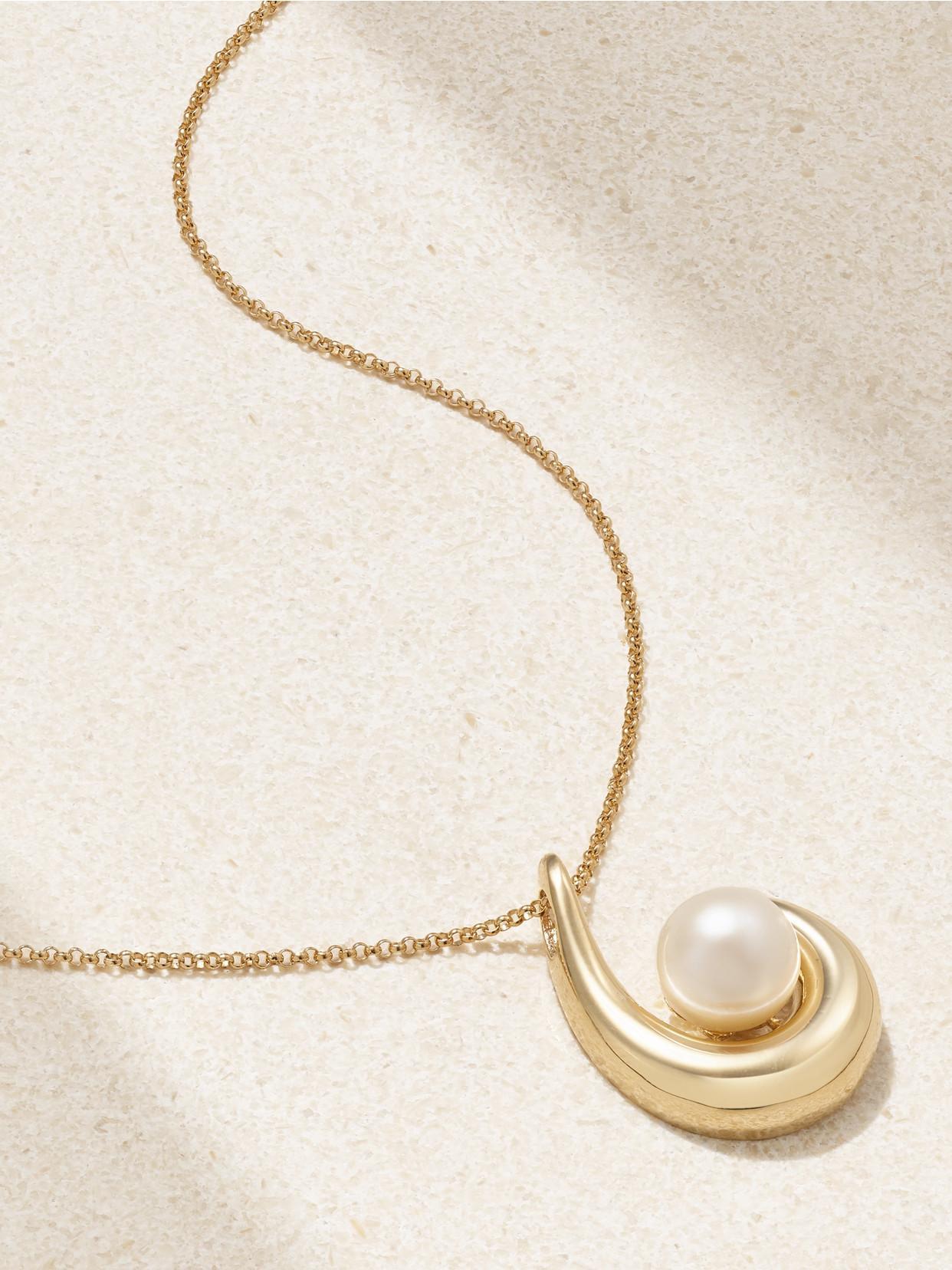 MATEO 14-karat Gold Pearl Necklace Product Image