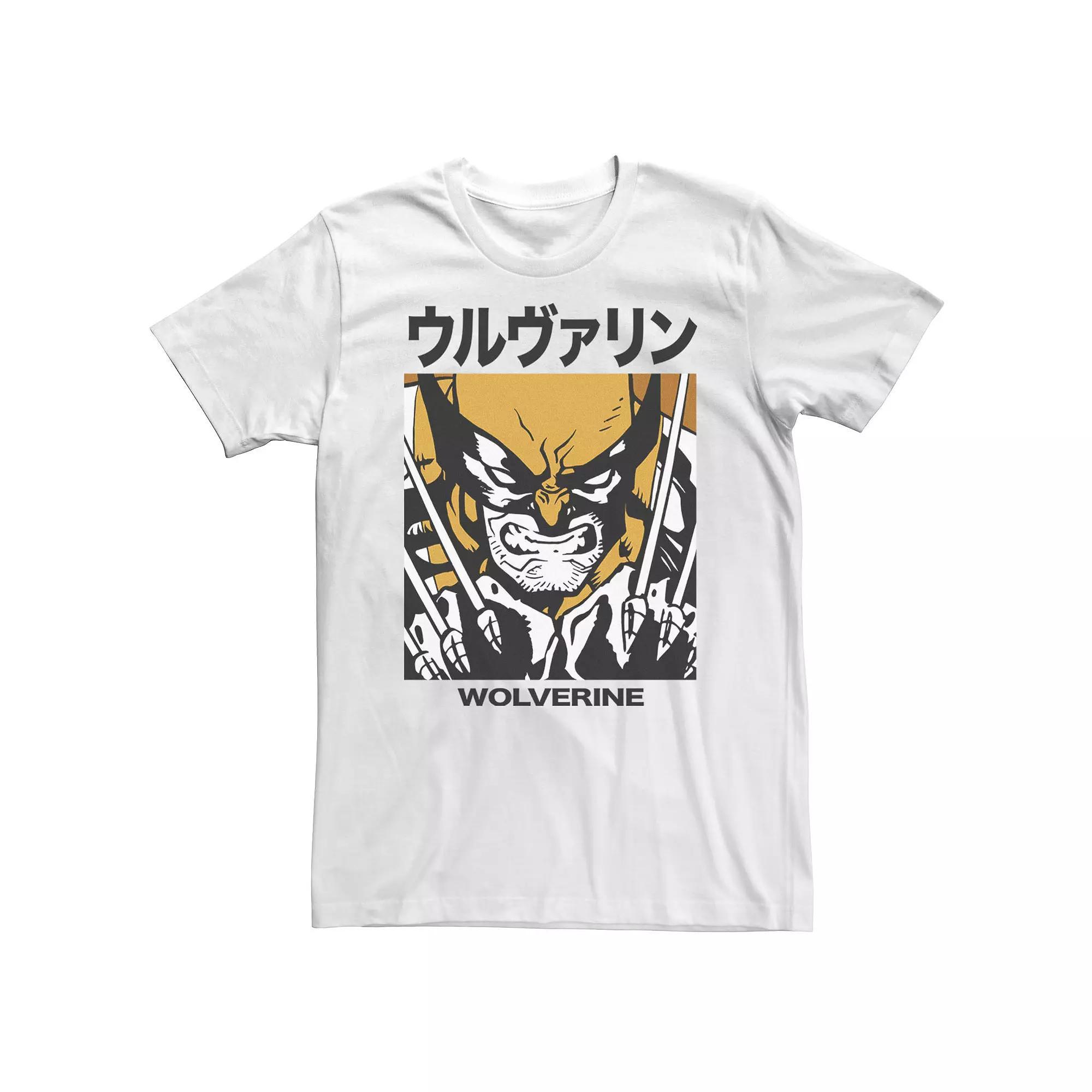 Big & Tall Marvel X-Men Wolverine Kanji Blades Pose Tee, Men's,  Product Image