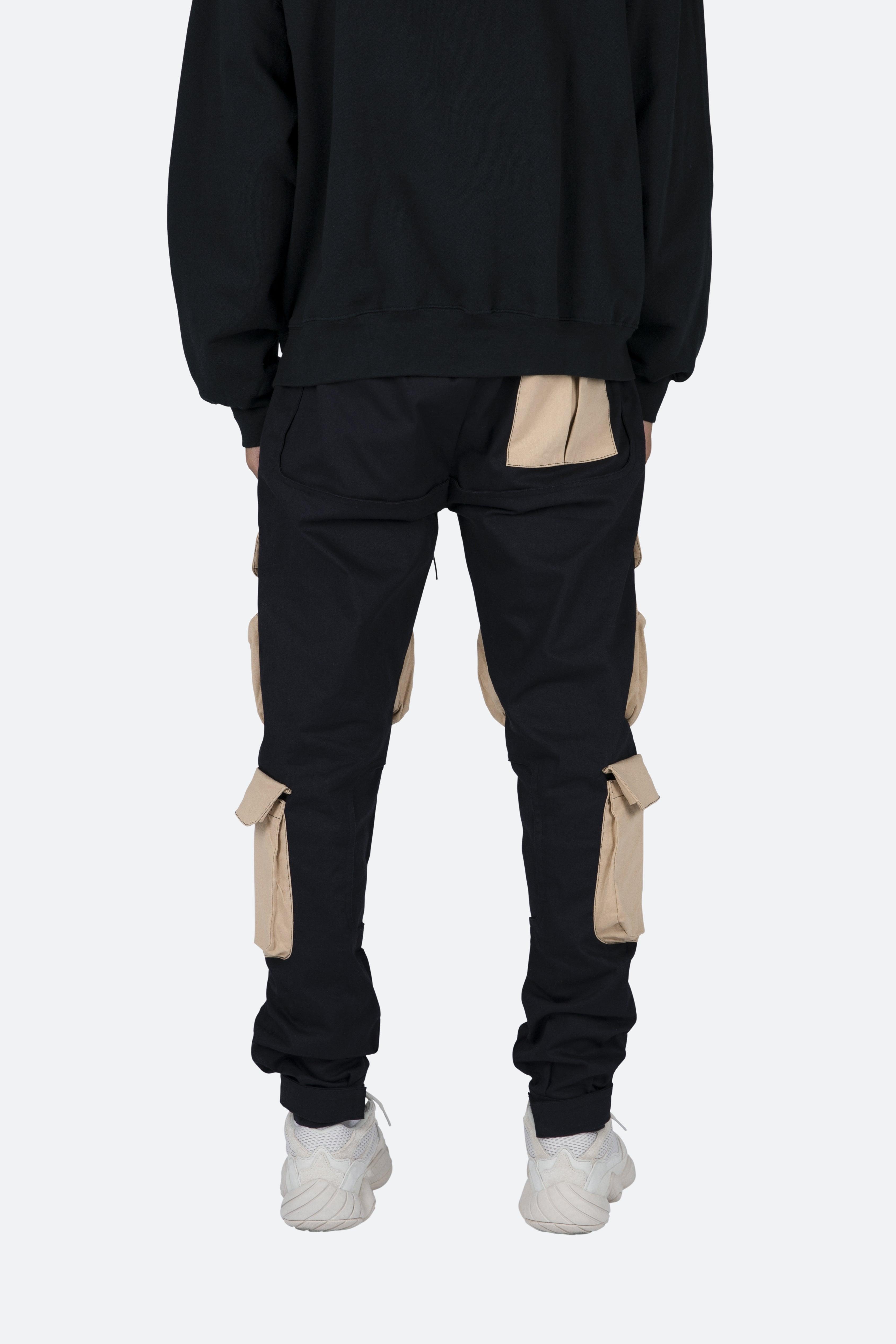 Contrast Cargo Pants - Black/Natural Product Image