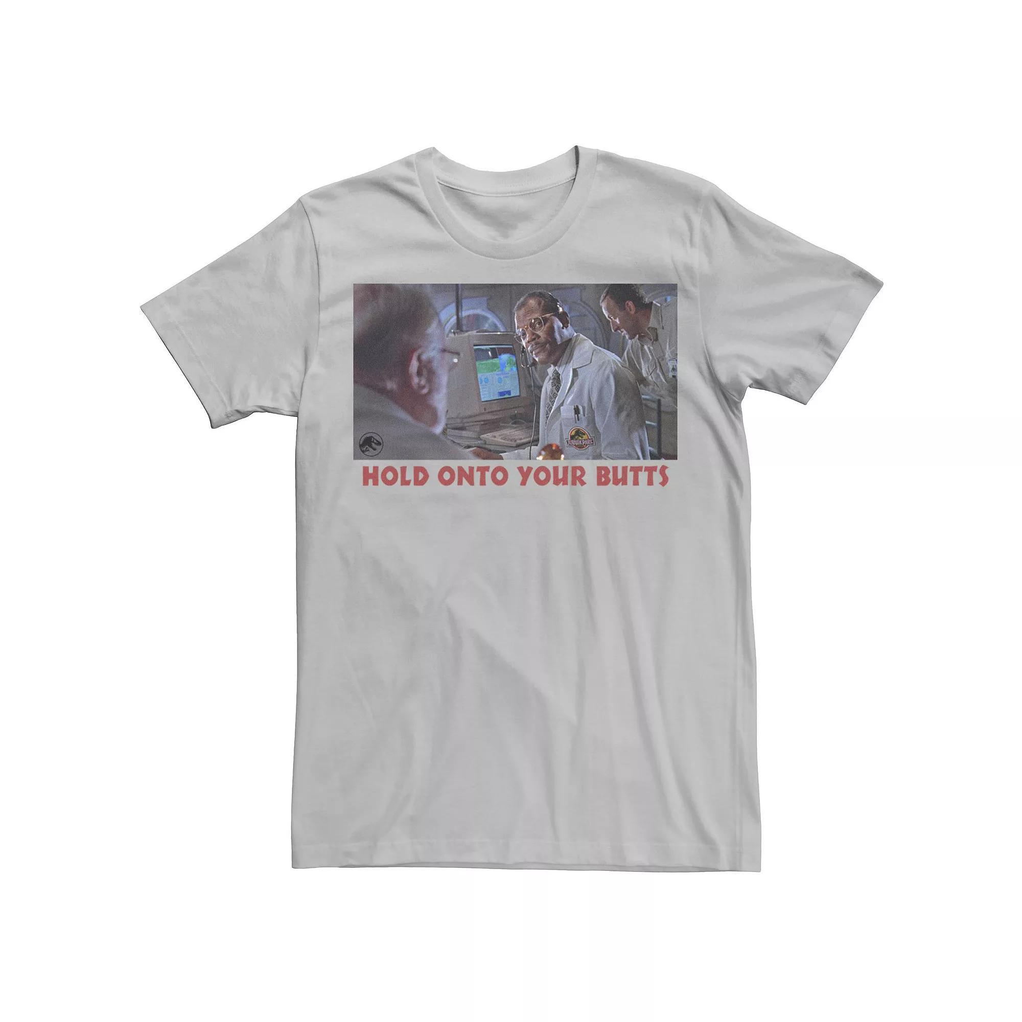 Men's Jurassic Park Hold Onto Your Butts Photo Tee,  Product Image