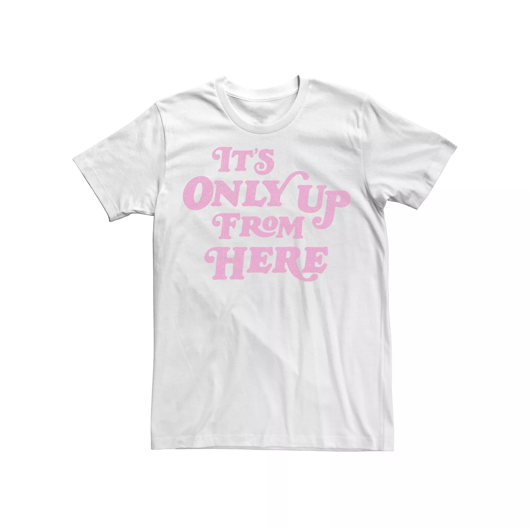 Men's Trendy Only Up Text Tee,  Product Image