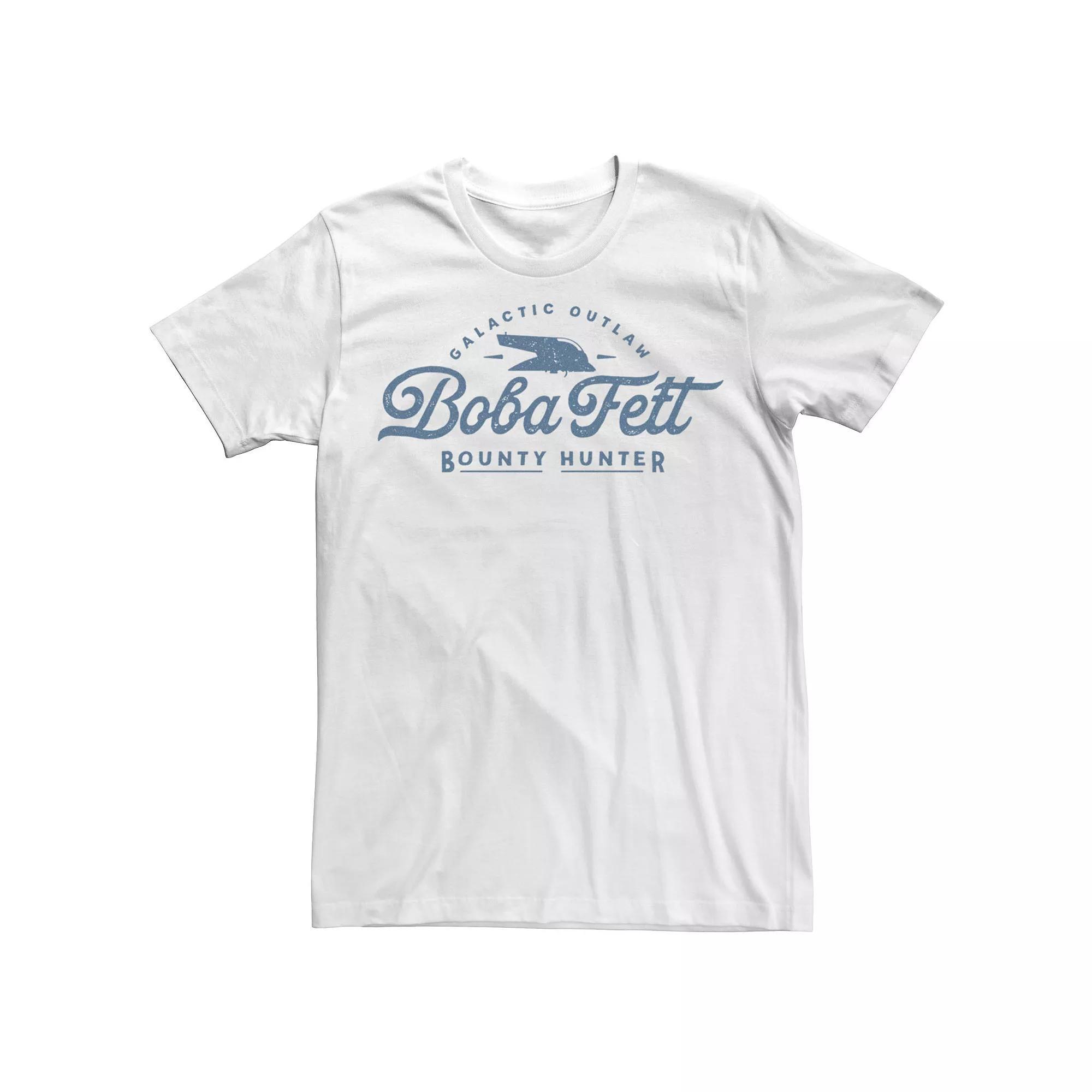 Men's Star Wars The Book Of Boba Fett Bounty Hunter Stamp Tee, Size: Medium, White Product Image