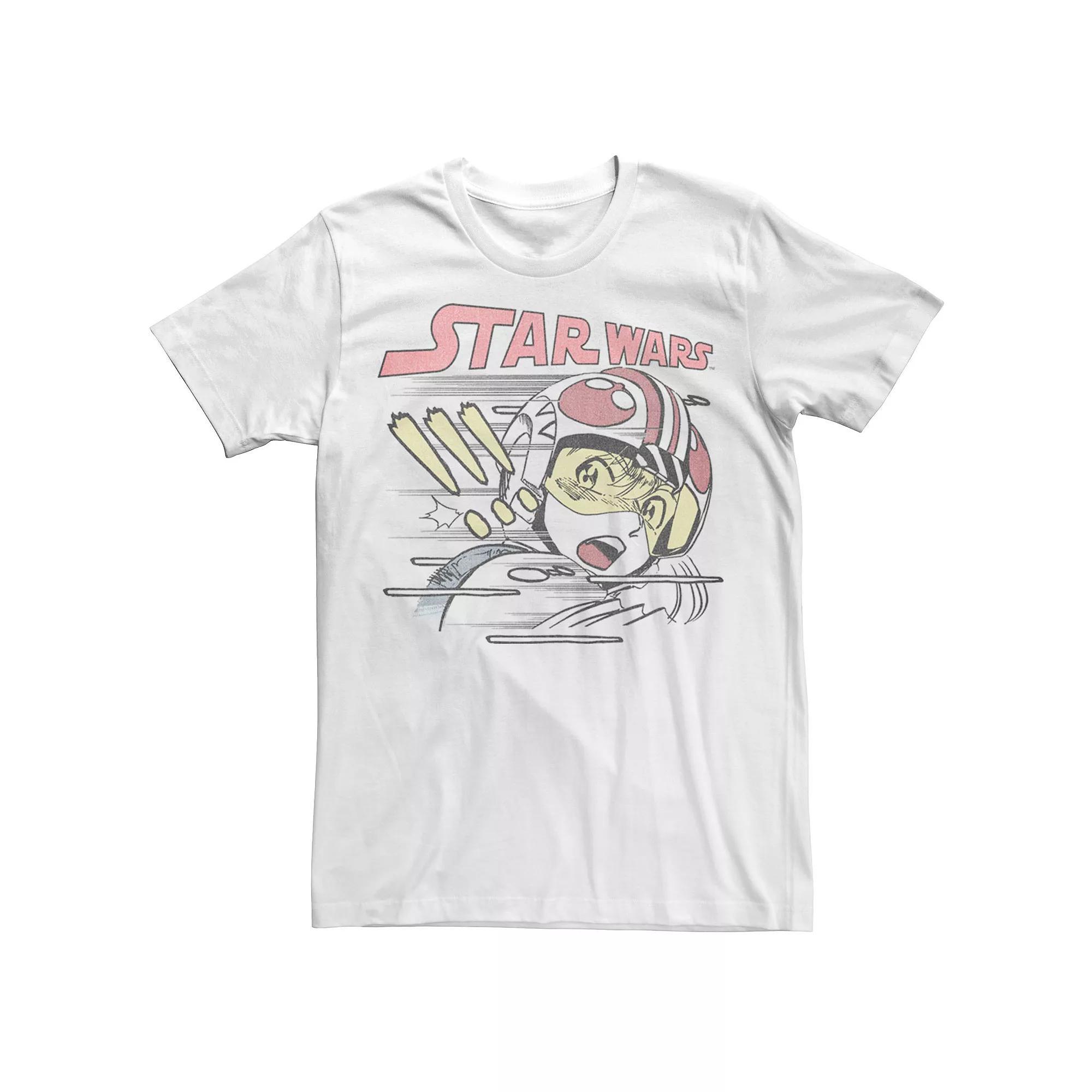 Men's Star Wars Manga Rebel Pilot Tee, Size: Medium, White Product Image