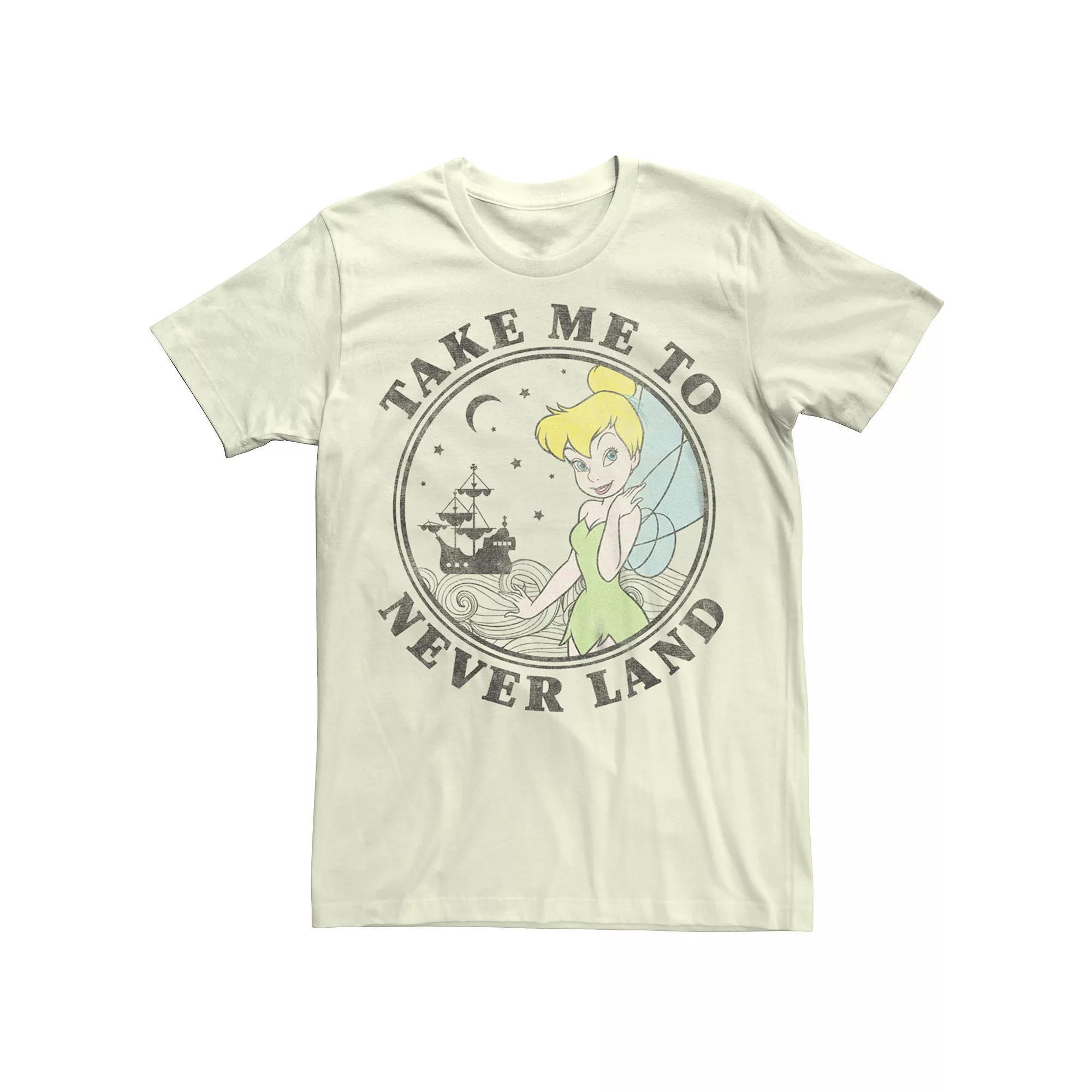 Disney's Peter Pan Take Me To Never Land Men's Tee,  Product Image