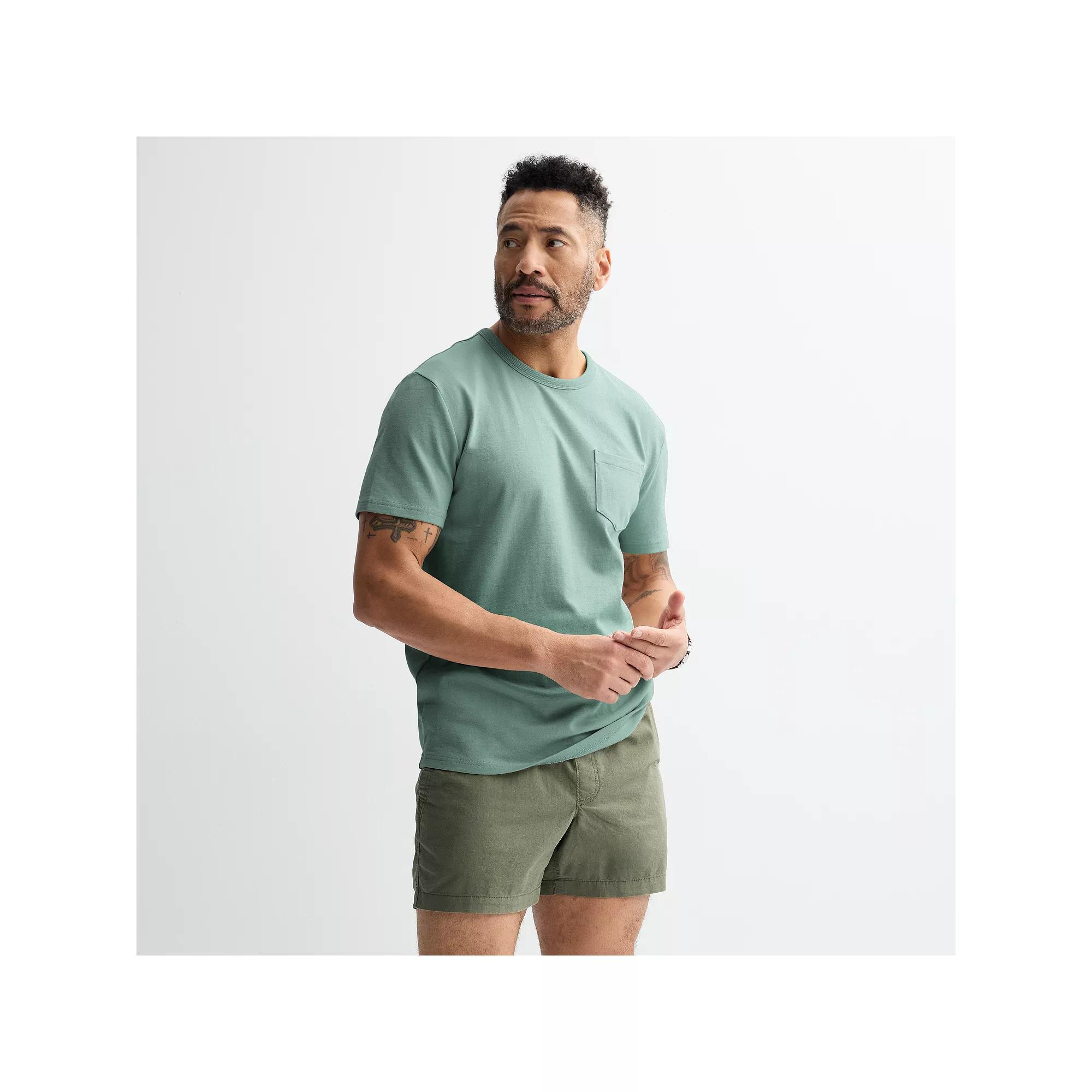 Men's Sonoma Goods For Life® Crewneck Short Sleeve Heavy Weight T-Shirt, Size: Large, Green Product Image