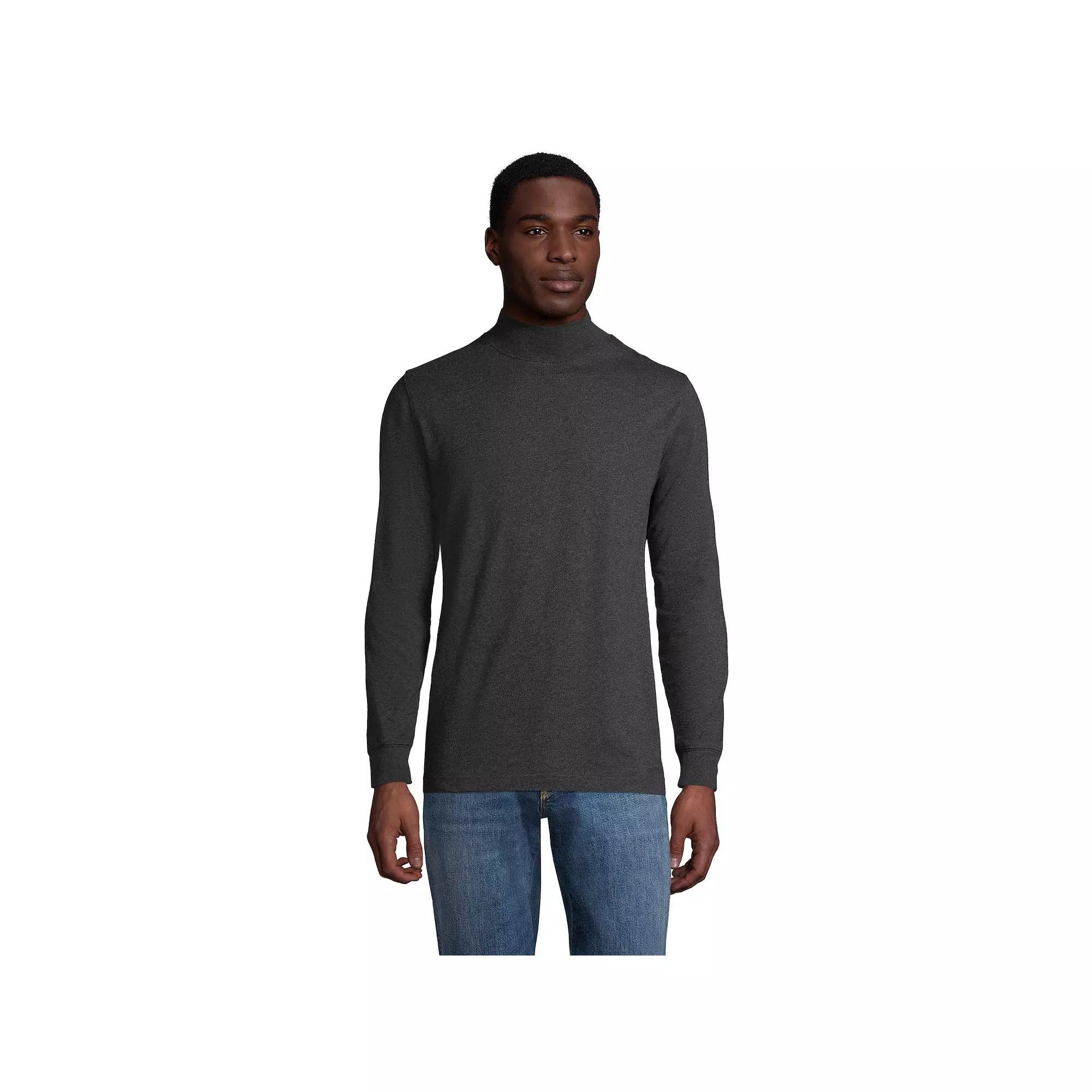 Big & Tall Lands' End Super-T Classic-Fit Mock Turtleneck, Men's,  Product Image