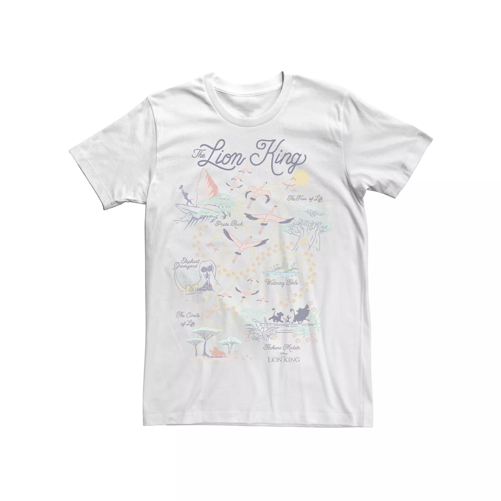 Disney's The Lion King Men's Map Of The World Tee,  Product Image