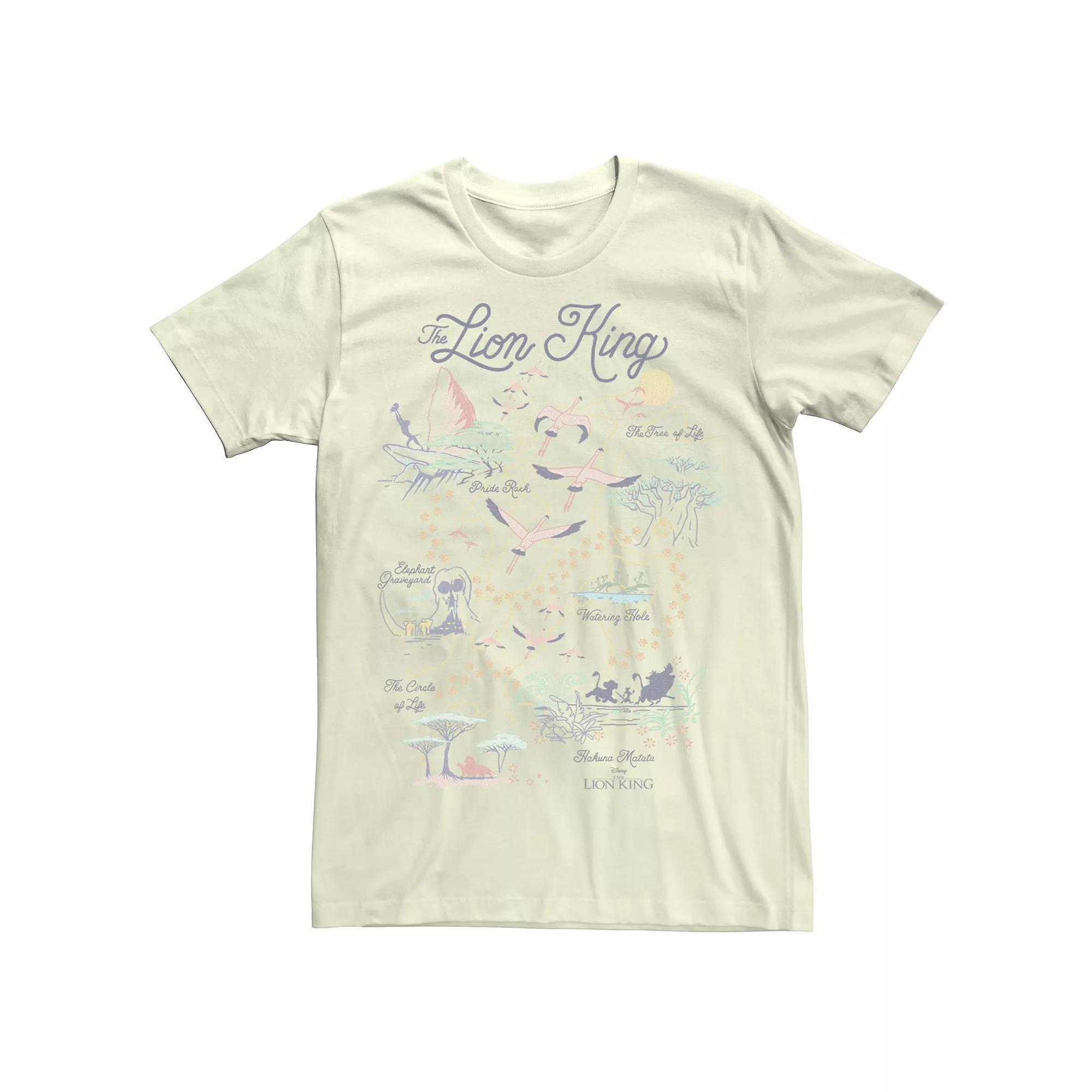 Disney's The Lion King Men's Map Of The World Tee,  Product Image