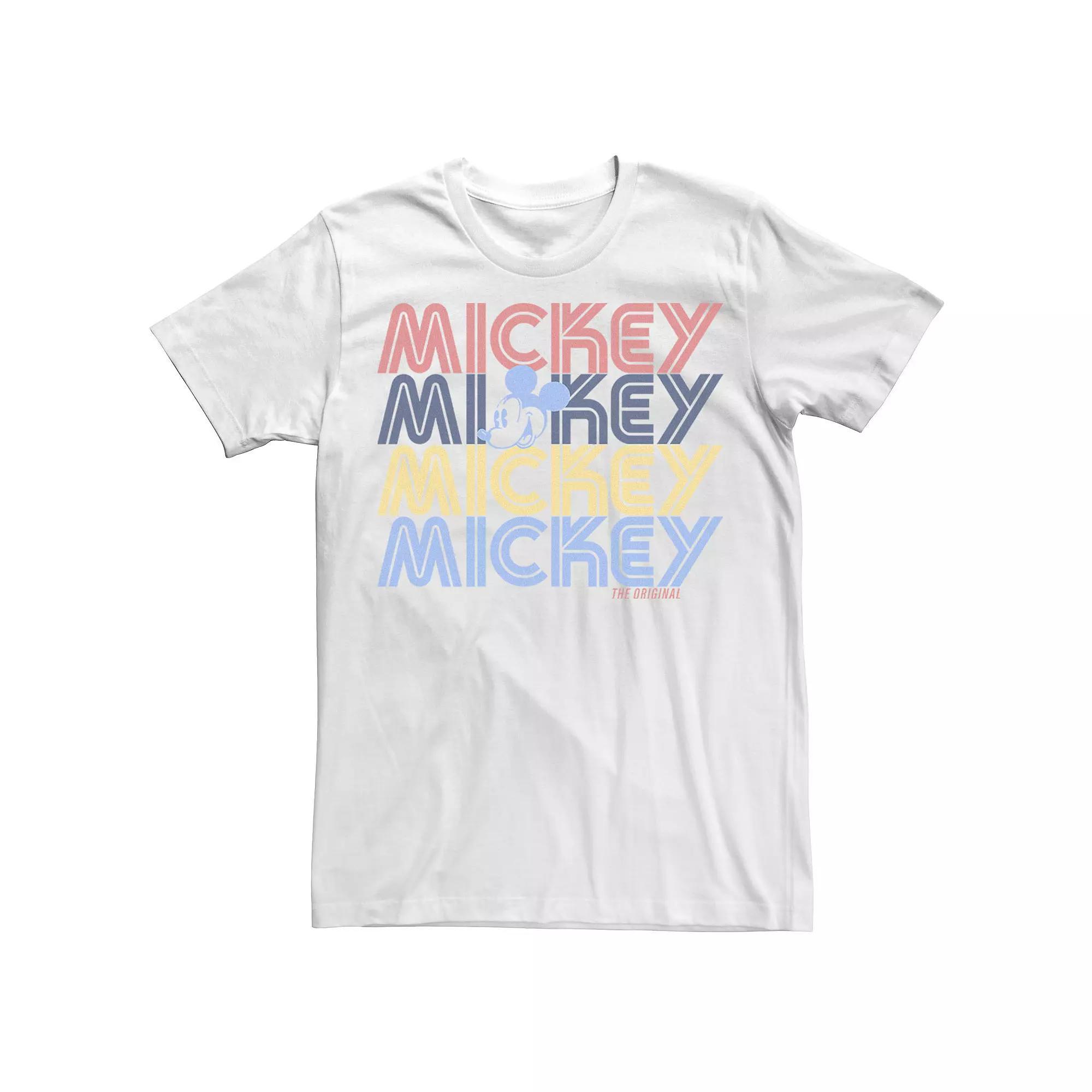 Disney's Mickey Mouse Mickey Word Stack Men's Tee, Size: Medium, White Product Image