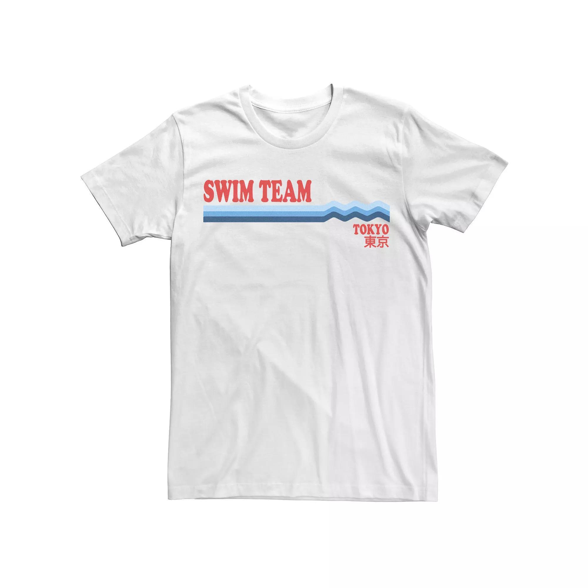 Men's Swim Team Tokyo Lines Tee, Size: Large, White Product Image