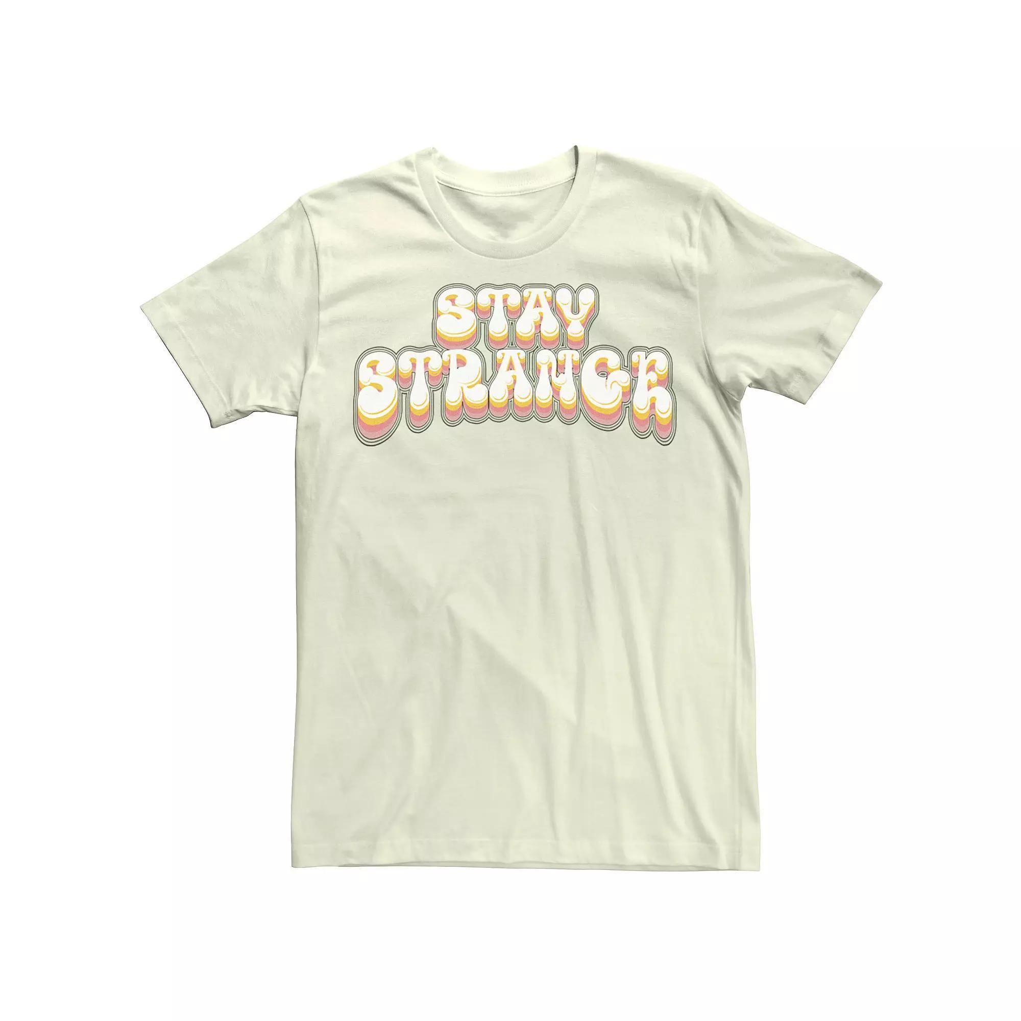 Men's Stay Strange Retro Style Font Tee, Size: Large, Light Blue Product Image