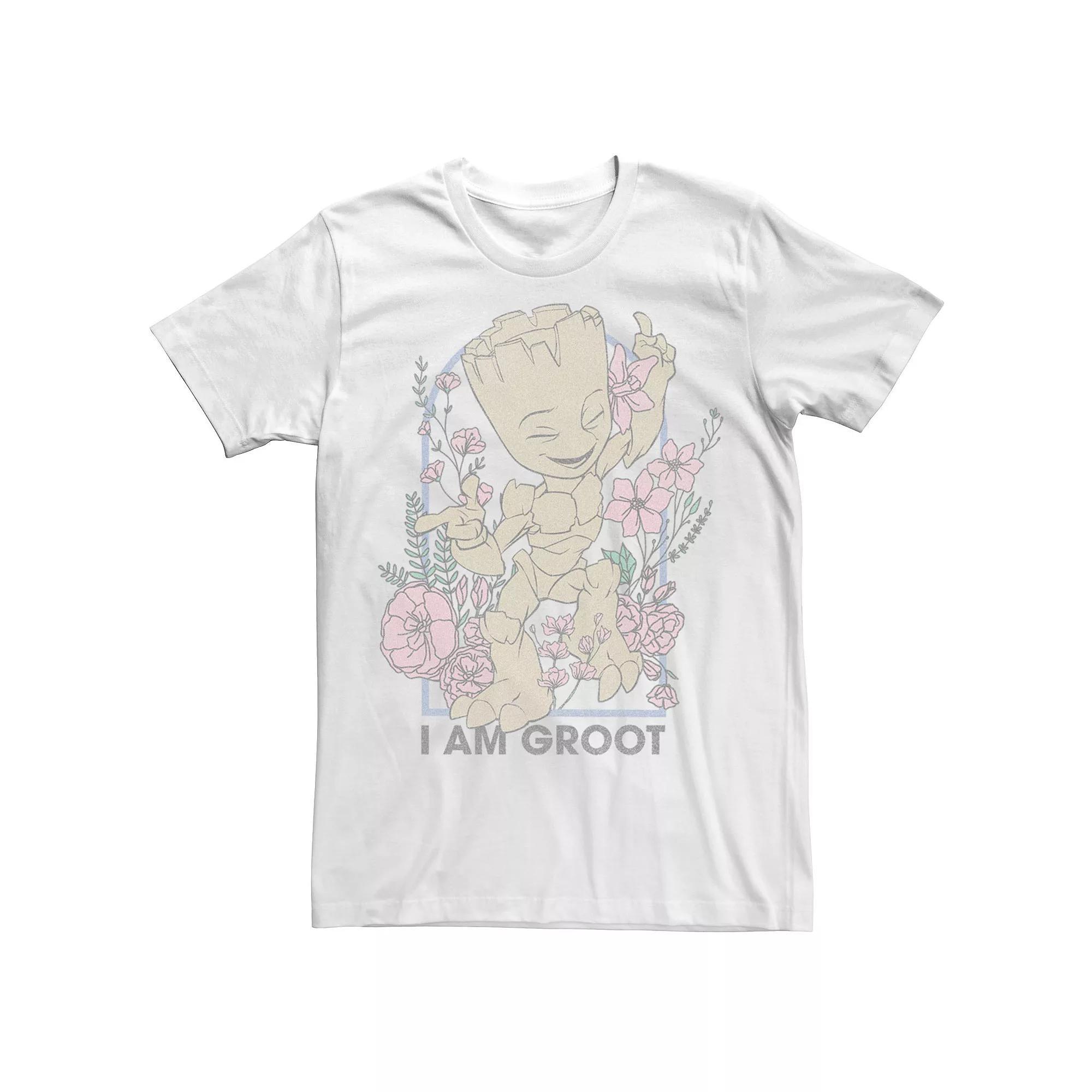 Men's Marvel I Am Groot Floral Tee,  Product Image