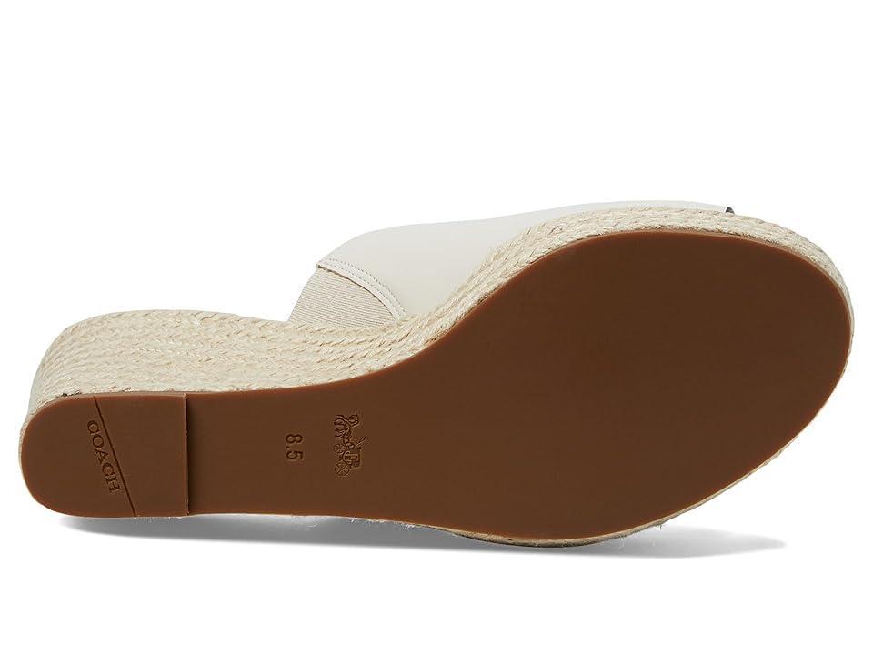 COACH Gloria Leather Wedge (Chalk) Women's Sandals Product Image