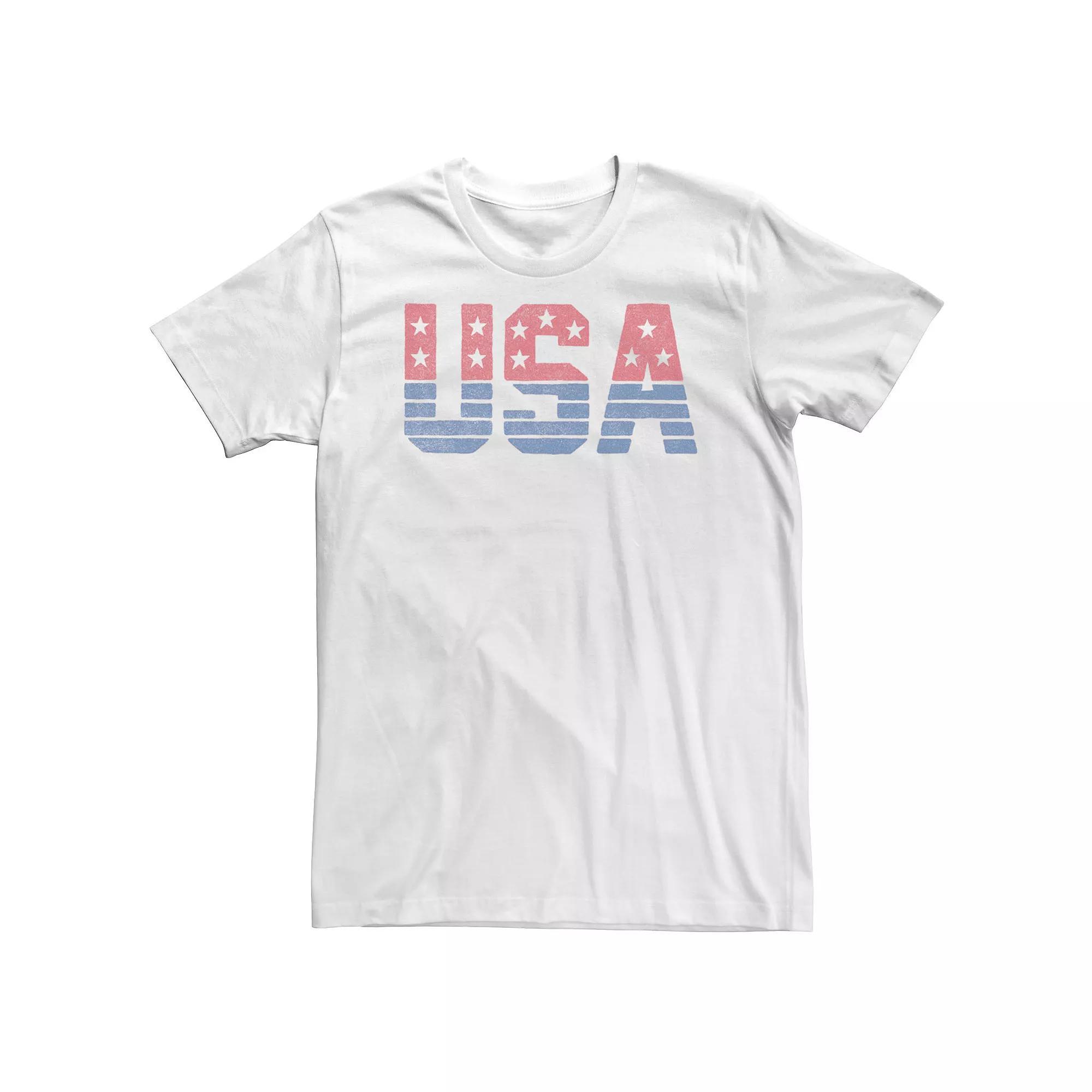 Big & Tall Americana Red, White & Blue USA Stars and Stripes Tee, Men's, Size: Large Tall Product Image