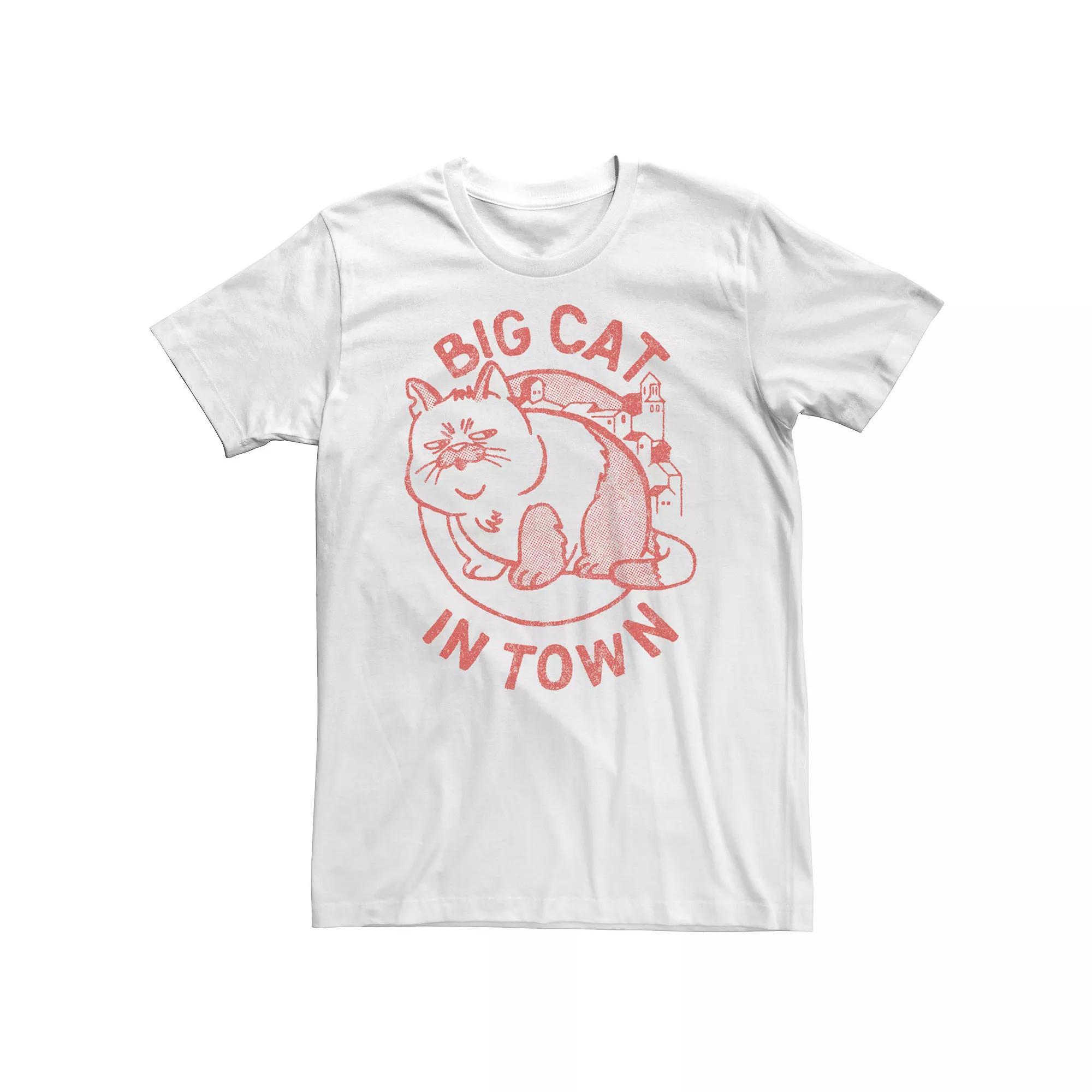 Big & Tall Disney / Pixar Luca Machiavelli Big Cat In Town V2 Tee, Men's, Size: XXL Tall, White Product Image