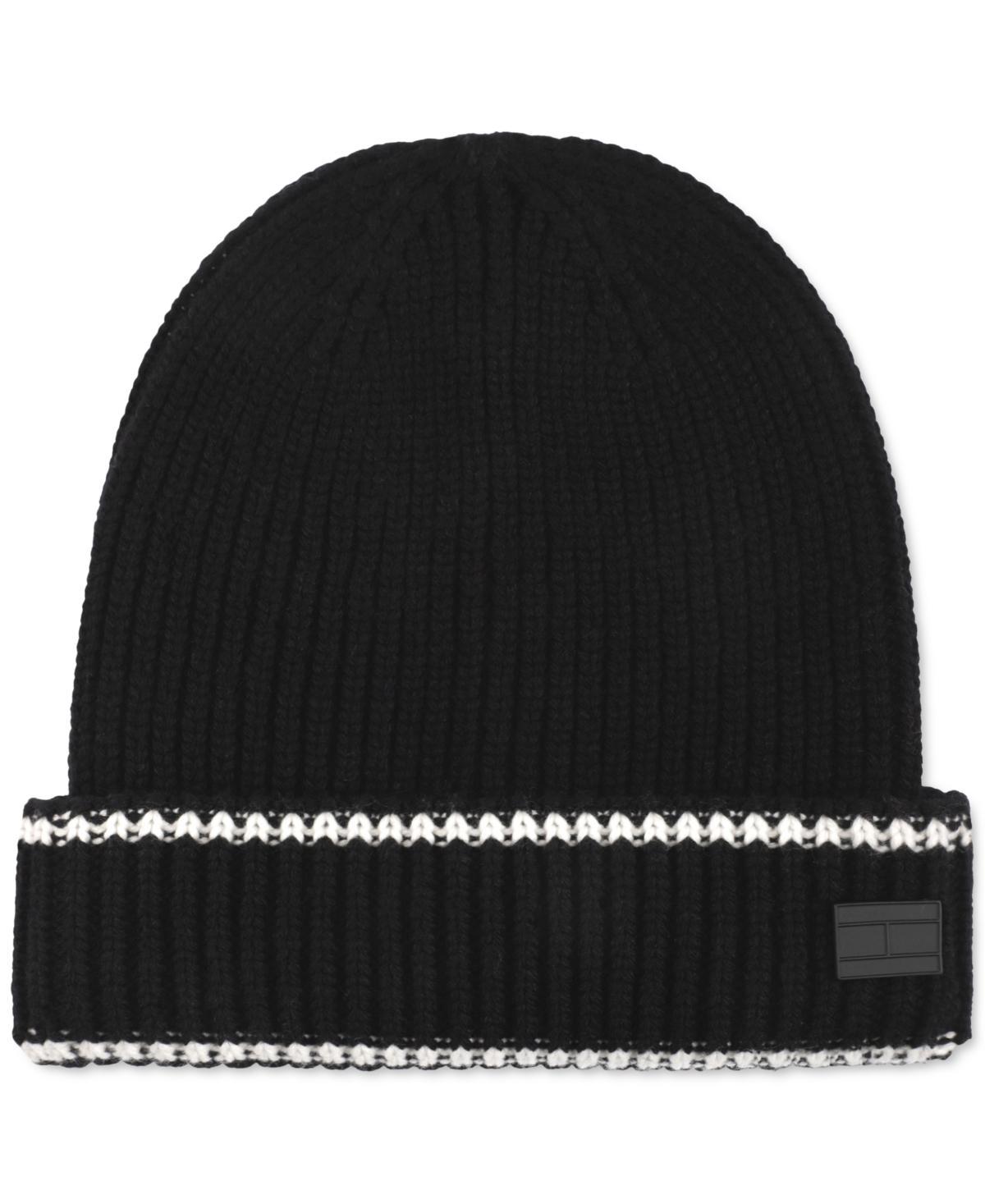 Tommy Hilfiger Mens Varsity Patch Ribbed Cuff Hat Product Image