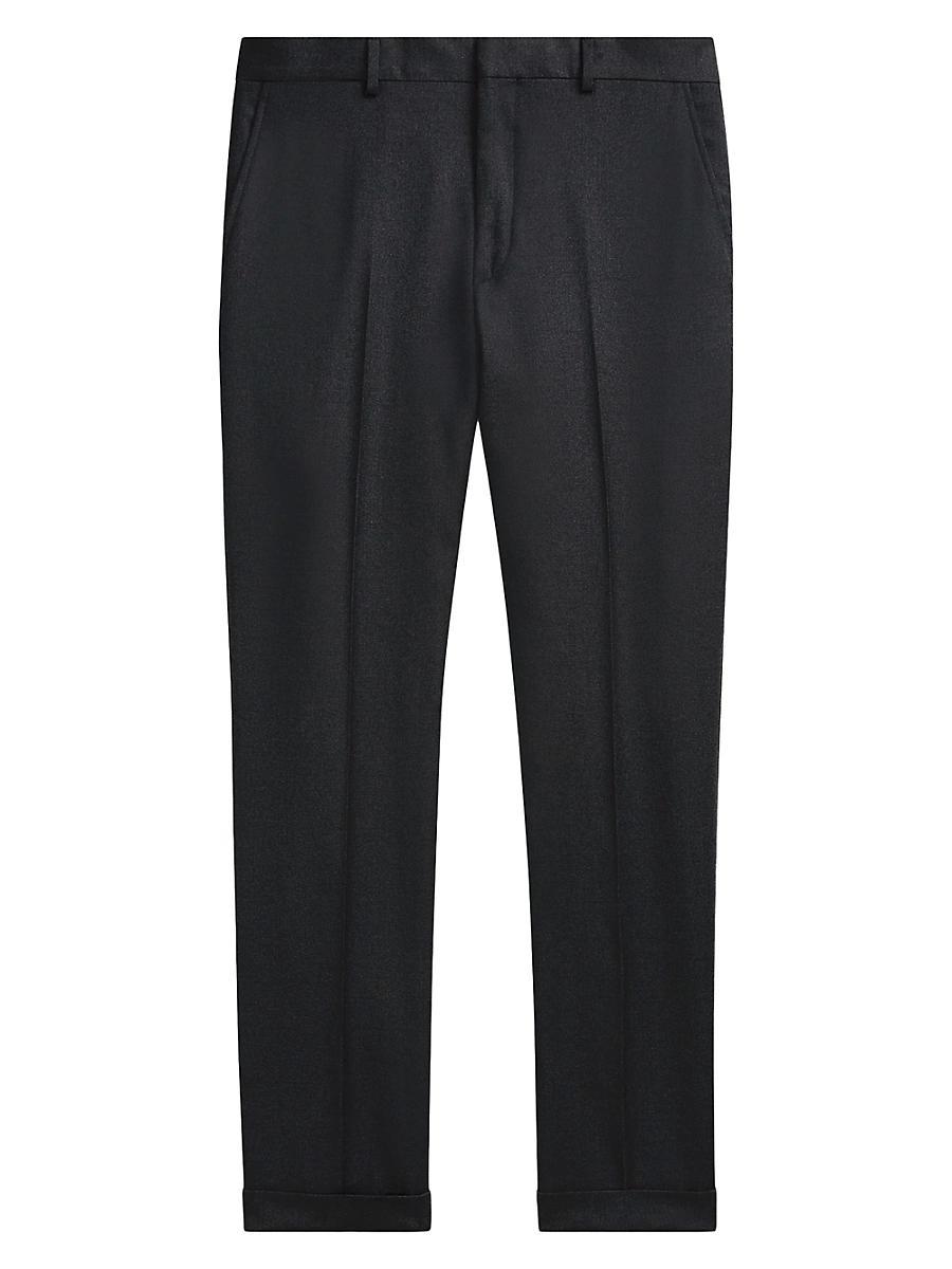 Mens Wool Twill Slim-Fit Trousers Product Image