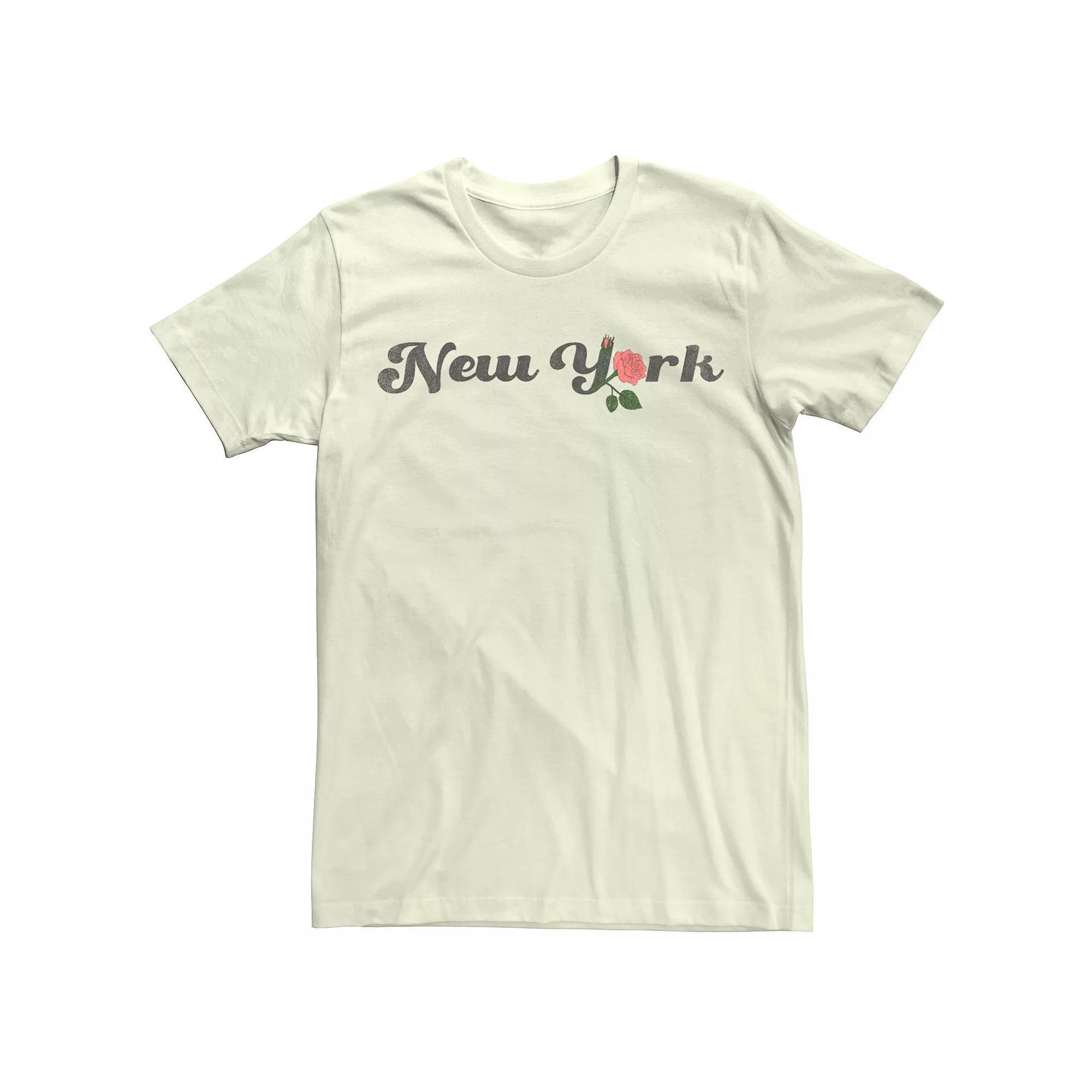 Men's New York Rose Tee, Size: XL, Natural Product Image