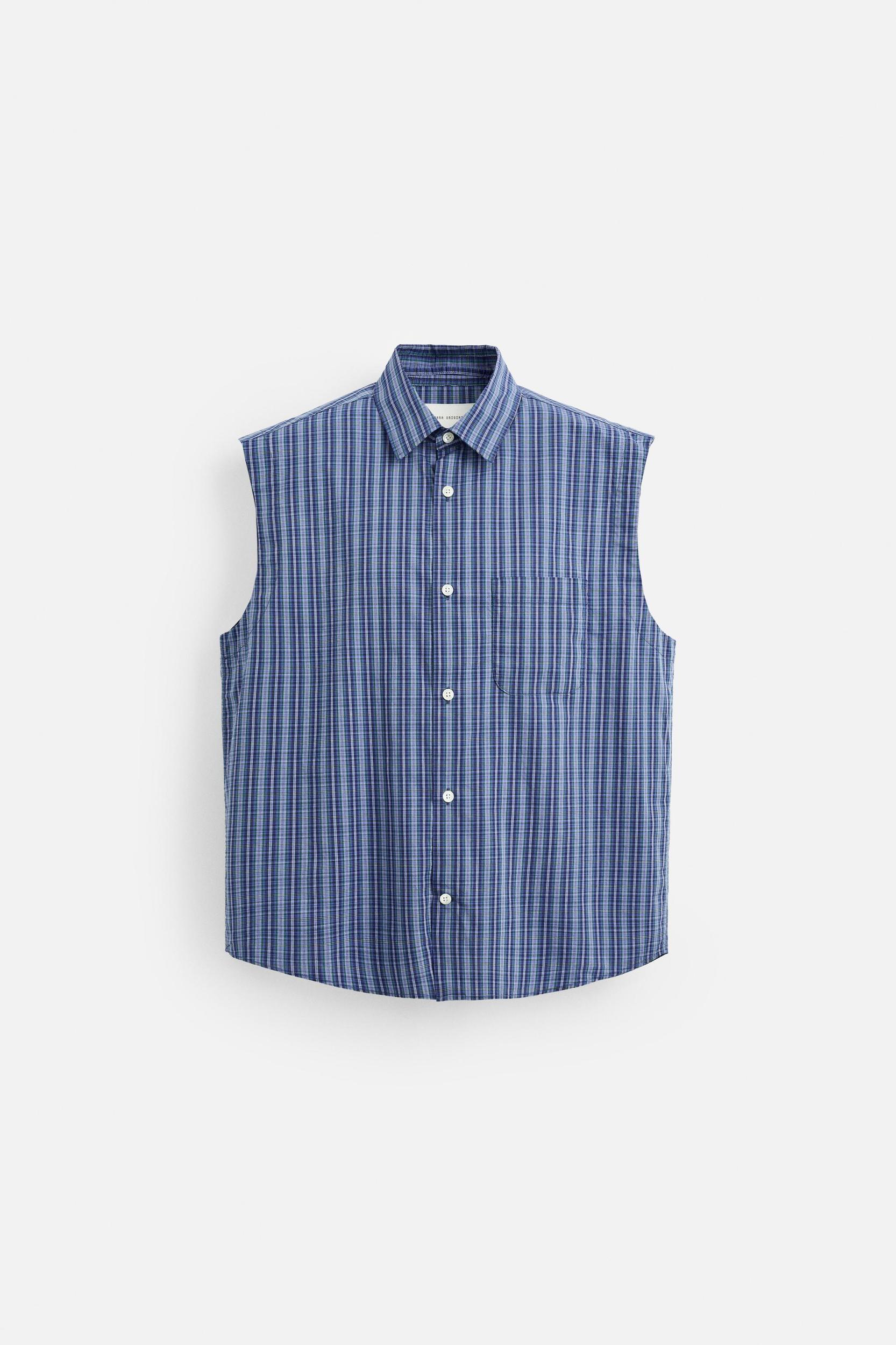 RELAXED FIT CHECKERED SHIRT Product Image
