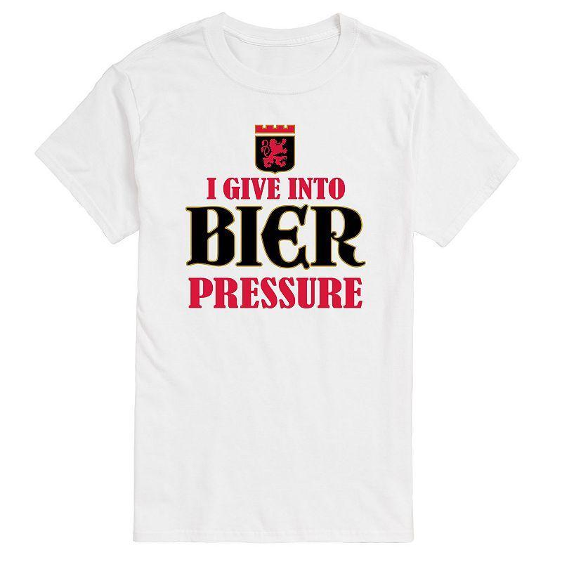 Big & Tall Give Into Bier Pressure Graphic Tee, Men's, Size: 4XL Tall, White Product Image