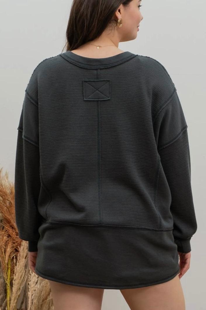 V Neck Long Sleeve Top Product Image