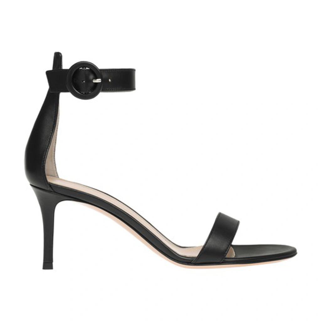 GIANVITO ROSSI Portofino 70 Leather Sandals In Black Product Image