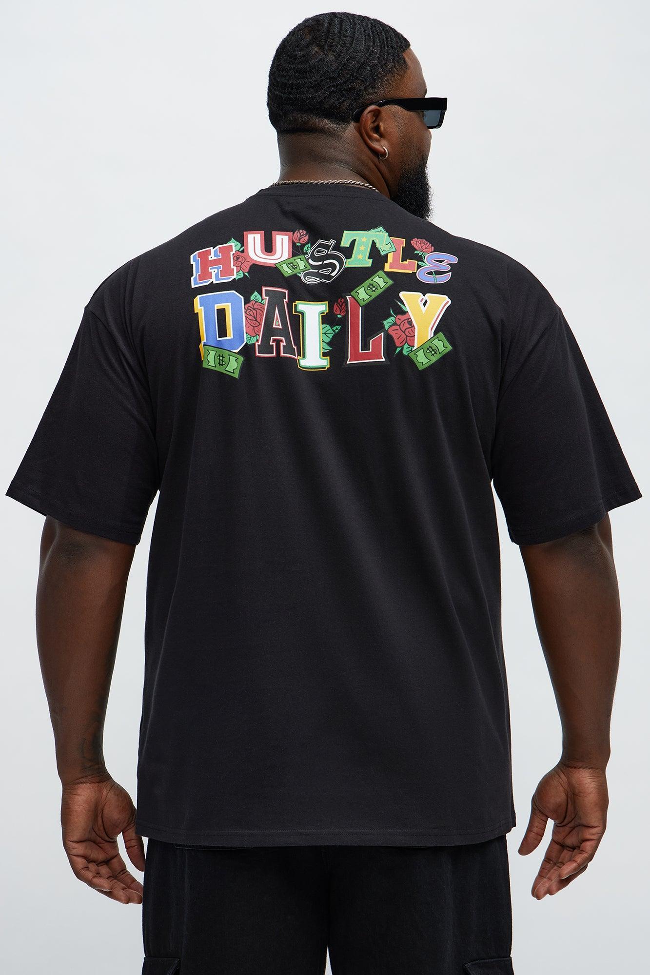 Hustle Daily No Excuses Short Sleeve Tee - Black Male Product Image