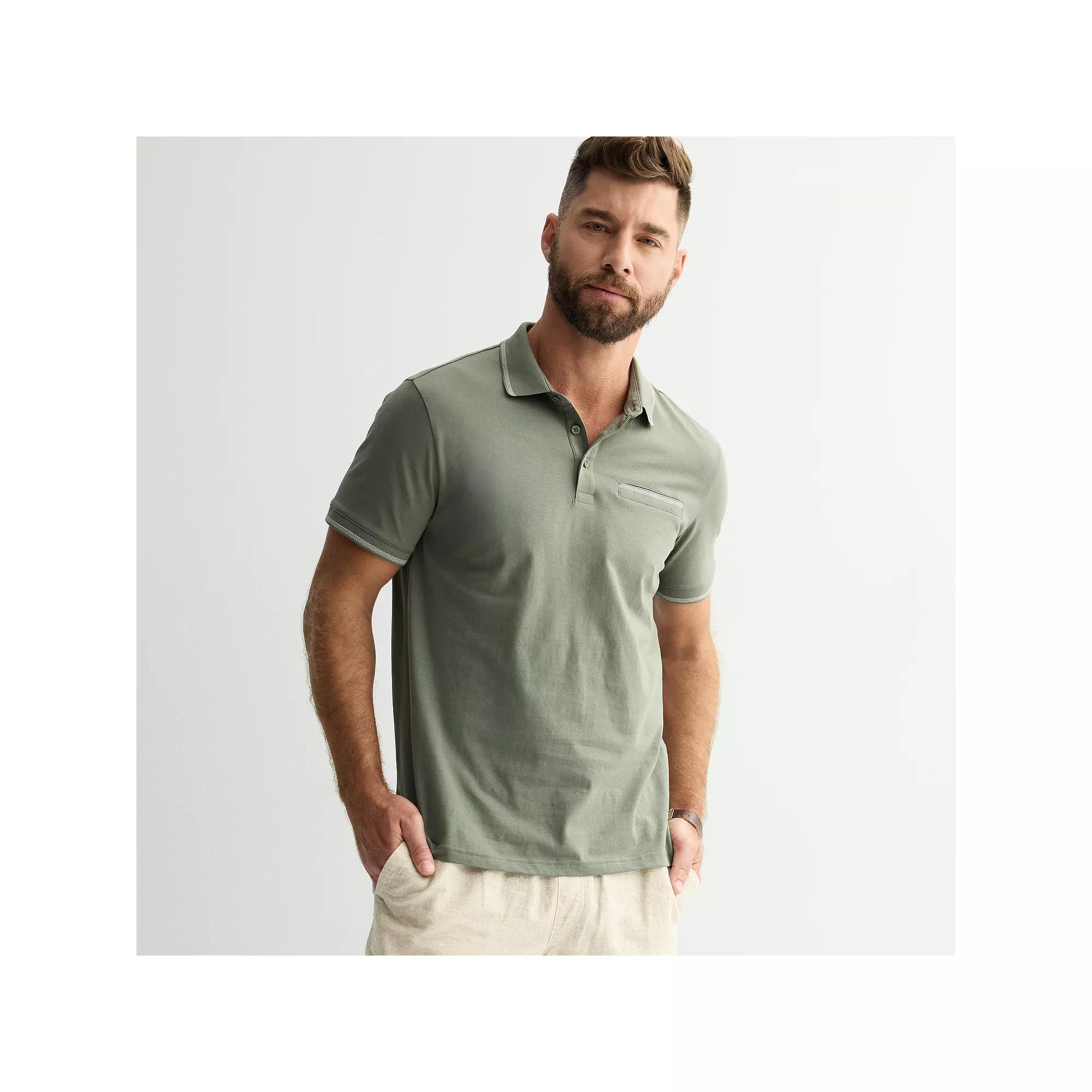 Men's Apt. 9® Short Sleeve Tipped Polo,  Product Image