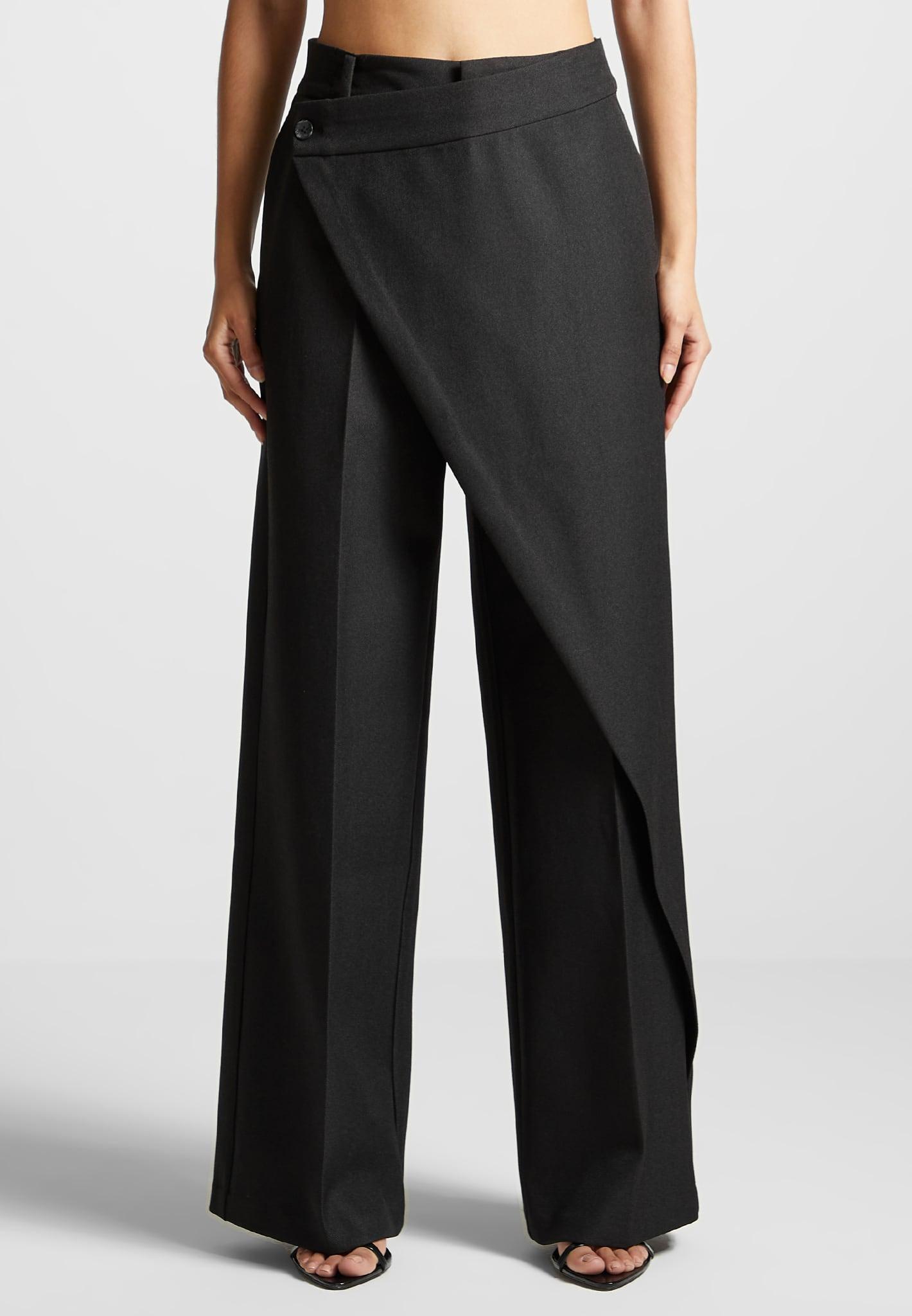 Wrap Tailored Trousers - Black Female Product Image